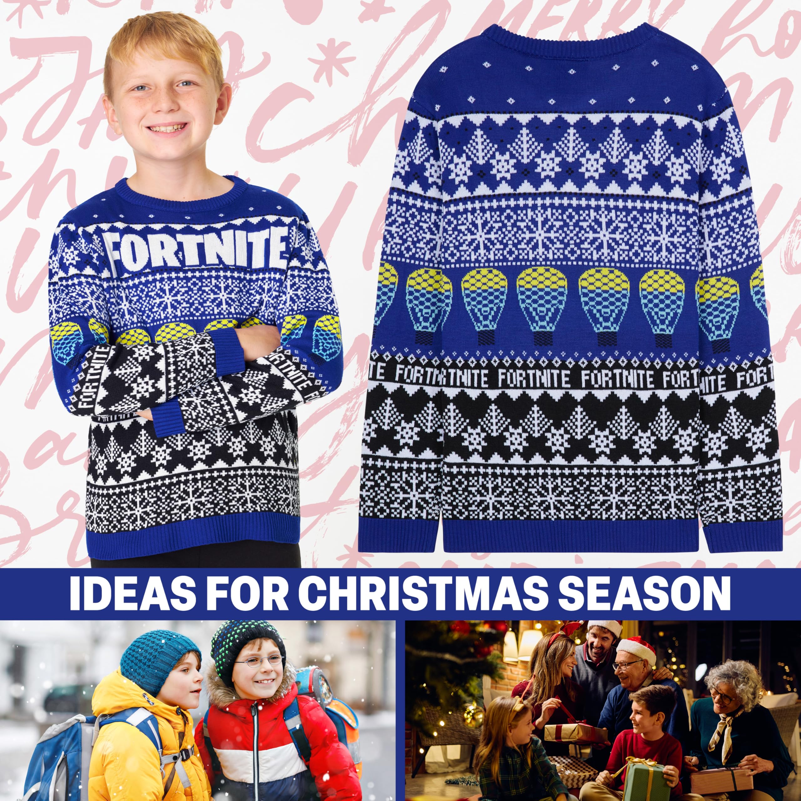 Fortnite Jersey Navideño Niño Videojuegos Suéter Infantil Regalo Original