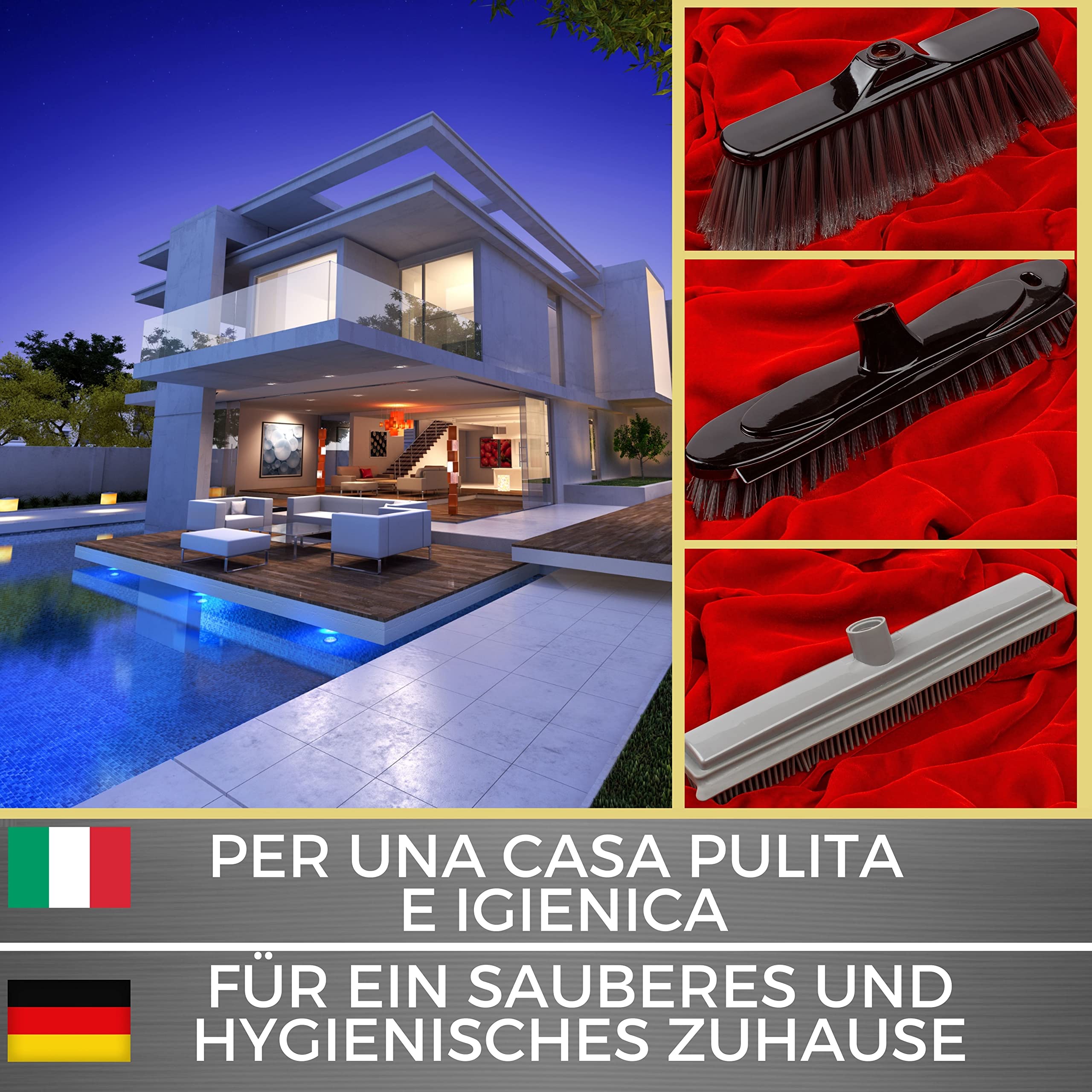 Kit 3 Scope: spazzolone per pavimenti + scopa in silicone +scopa normale. scopa in silicone per interni.scopa per esterno; scopa saggina da esterno.scopa di silicone-scopa gomma o silicone