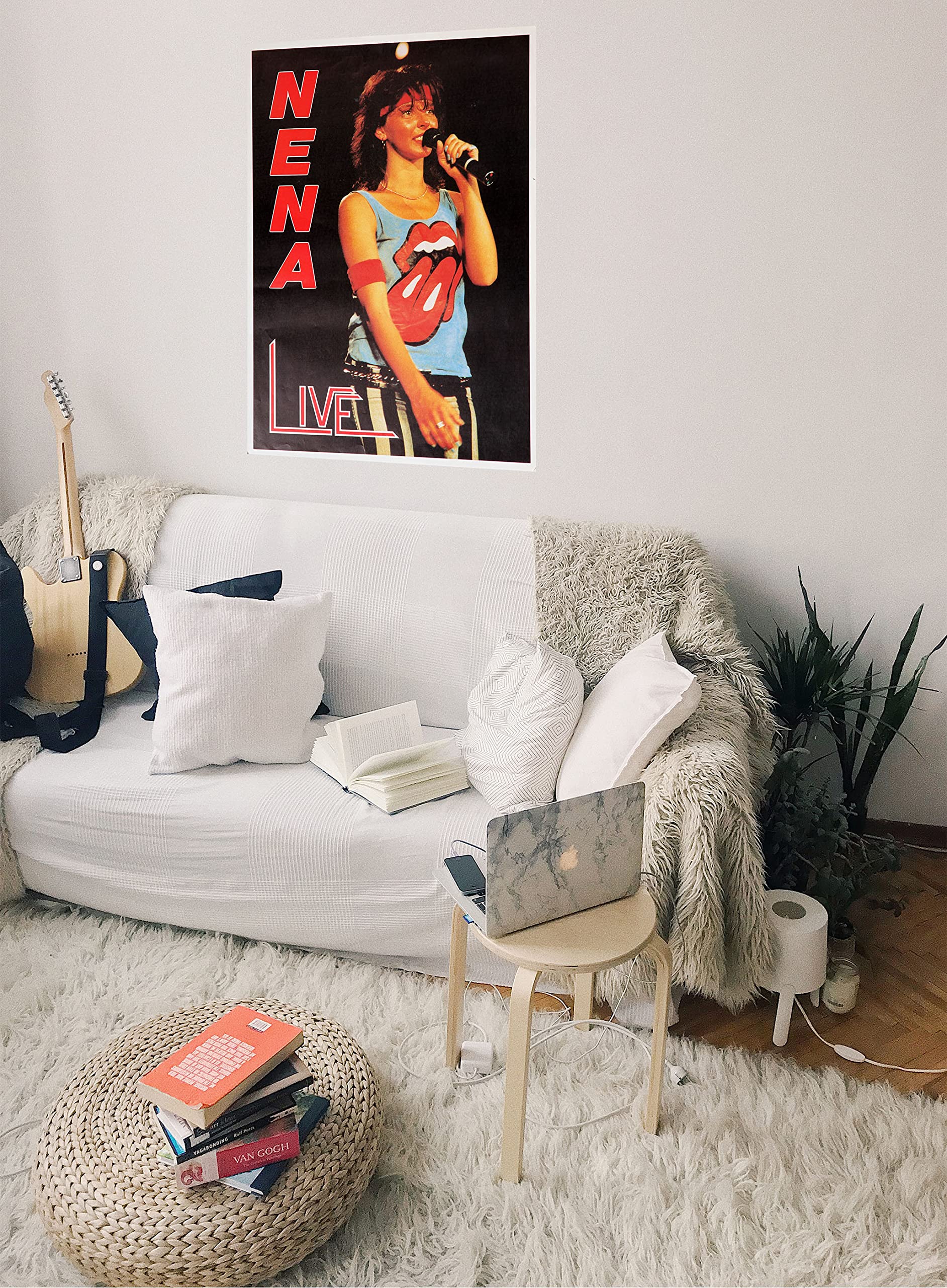 TheConcertPoster Premium Poster/Plakat DIN A1 Wanddeko Live Konzert Veranstaltung Nena - Live In Concert, No Towwn 1984, 61 x 82 cm