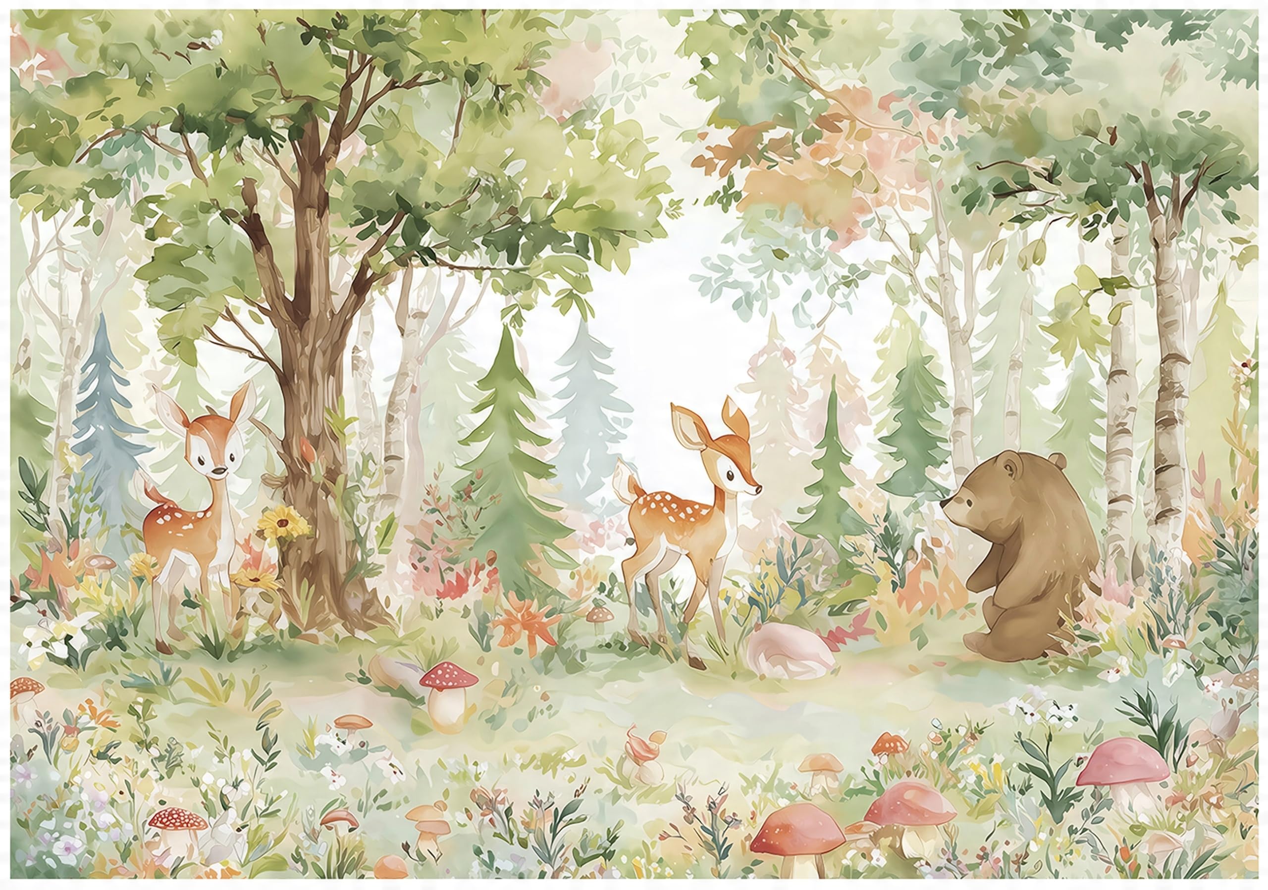 WallArena Papier peint photo intissé Forêt350x250cm