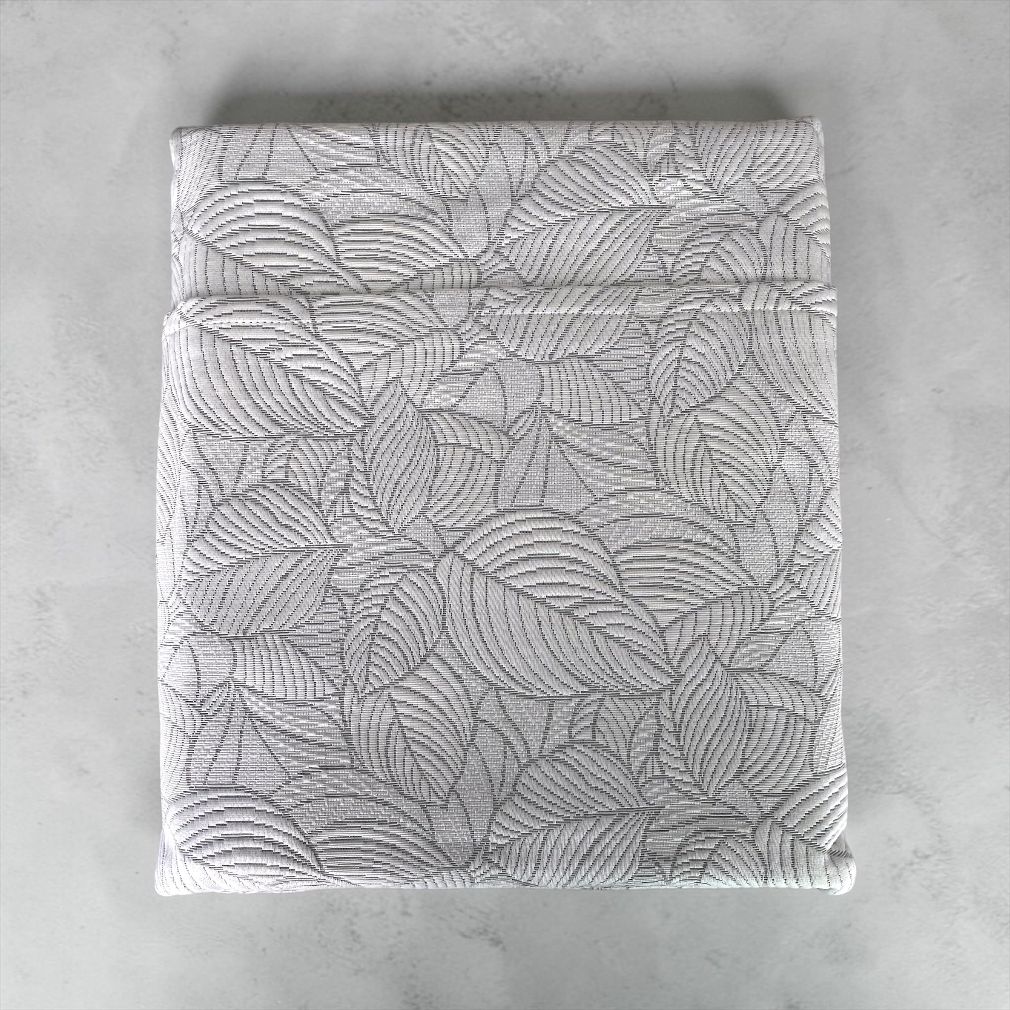 Zambaiti Copriletto Matrimoniale 260x270 cm Frond Matelassè Jacquard Made in Italy – Copriletto Estivo Leggero Non Trapuntato – Tessuto in Rilievo Cotone Poliestere (Grigio)