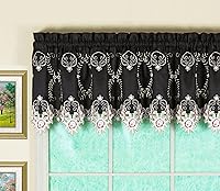 Vista 44 de Today's Curtain Verona - Nivel de bordado inverso, 36 pulgadas, crudo/rosa, 60 pulgadas de ancho x 36 pulgadas de largo