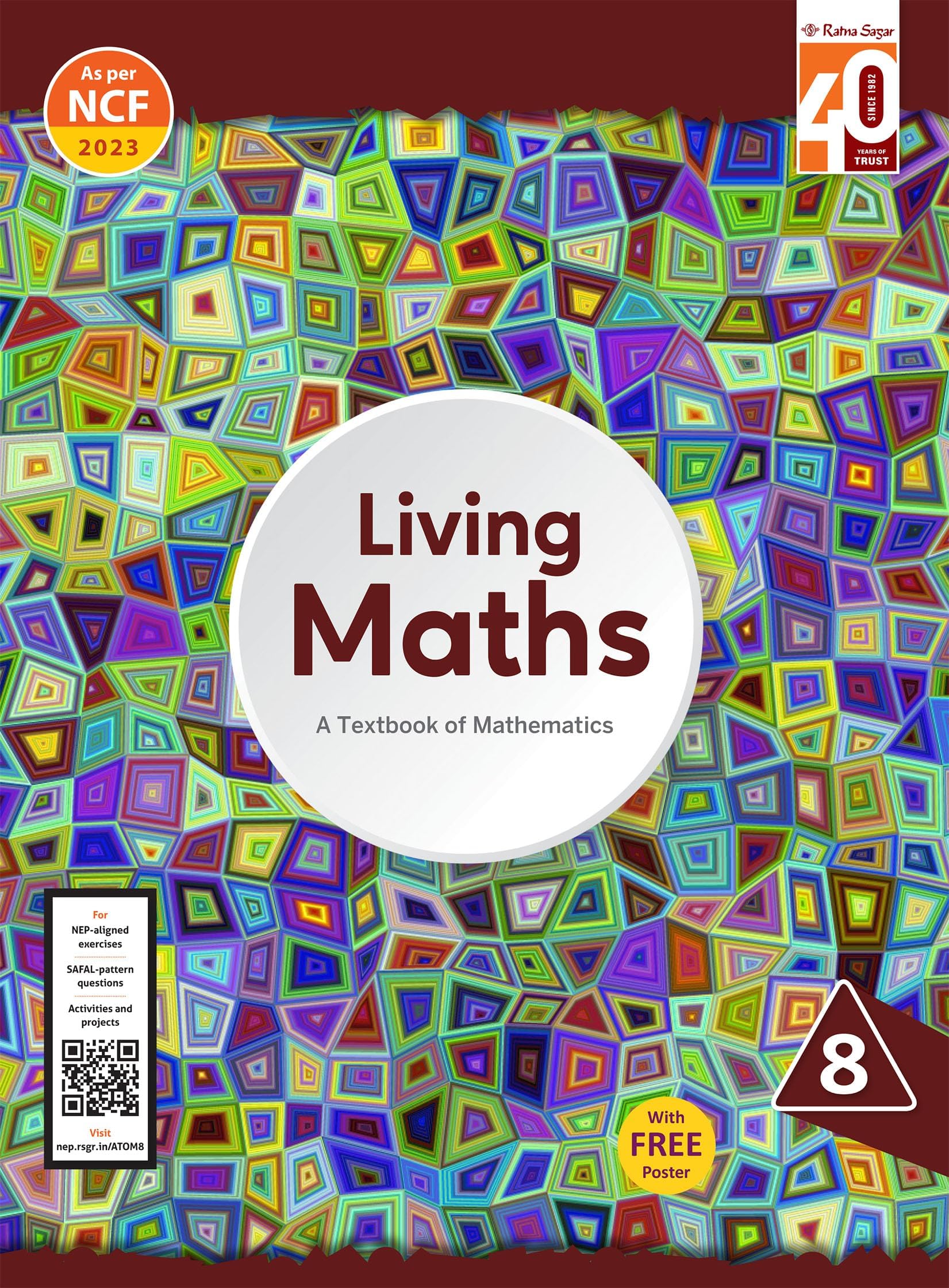 Ratna Sagar-Living Maths For Class 8 (NCF 2023) Textbook Binding – 31 October 2023