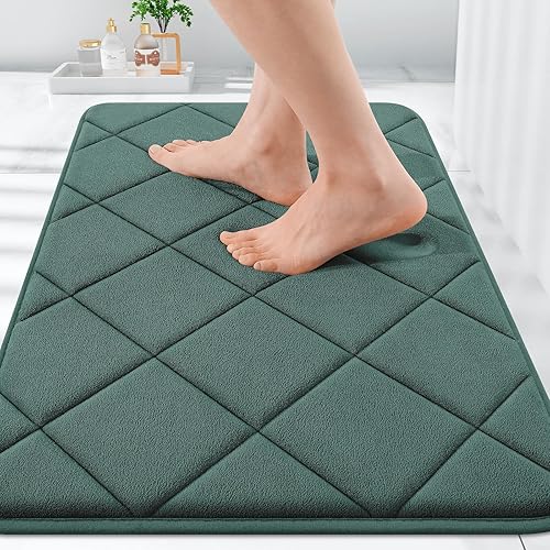 Miniatura 184 de OLANLY Tapete de baño de espuma viscoelástica de 24 x 16 pulgadas, ultra suave y absorbente, lavable a máquina, cómodo tapete de baño para suelo de