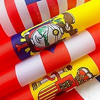 Vista 5 de TSMD Juego de banderas de escritorio de habla hispana de 22 países, pequeñas mini banderas latinoamericanas de oficina para decoración del mes
