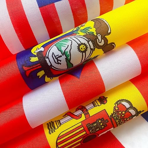 Miniatura 5 de TSMD Juego de banderas de escritorio de habla hispana de 22 países, pequeñas mini banderas latinoamericanas de oficina para decoración del mes
