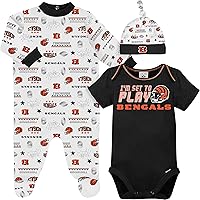 Vista 19 de Gerber Conjunto de regalo unisex para bebé con pies de equipo de la NFL para dormir y jugar