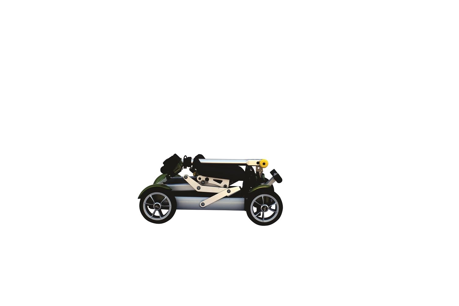 EV Rider Gypsy - Patinete de movilidad plegable de 4 ruedas ultraligero (pesa solo 37 libras), color azul océano