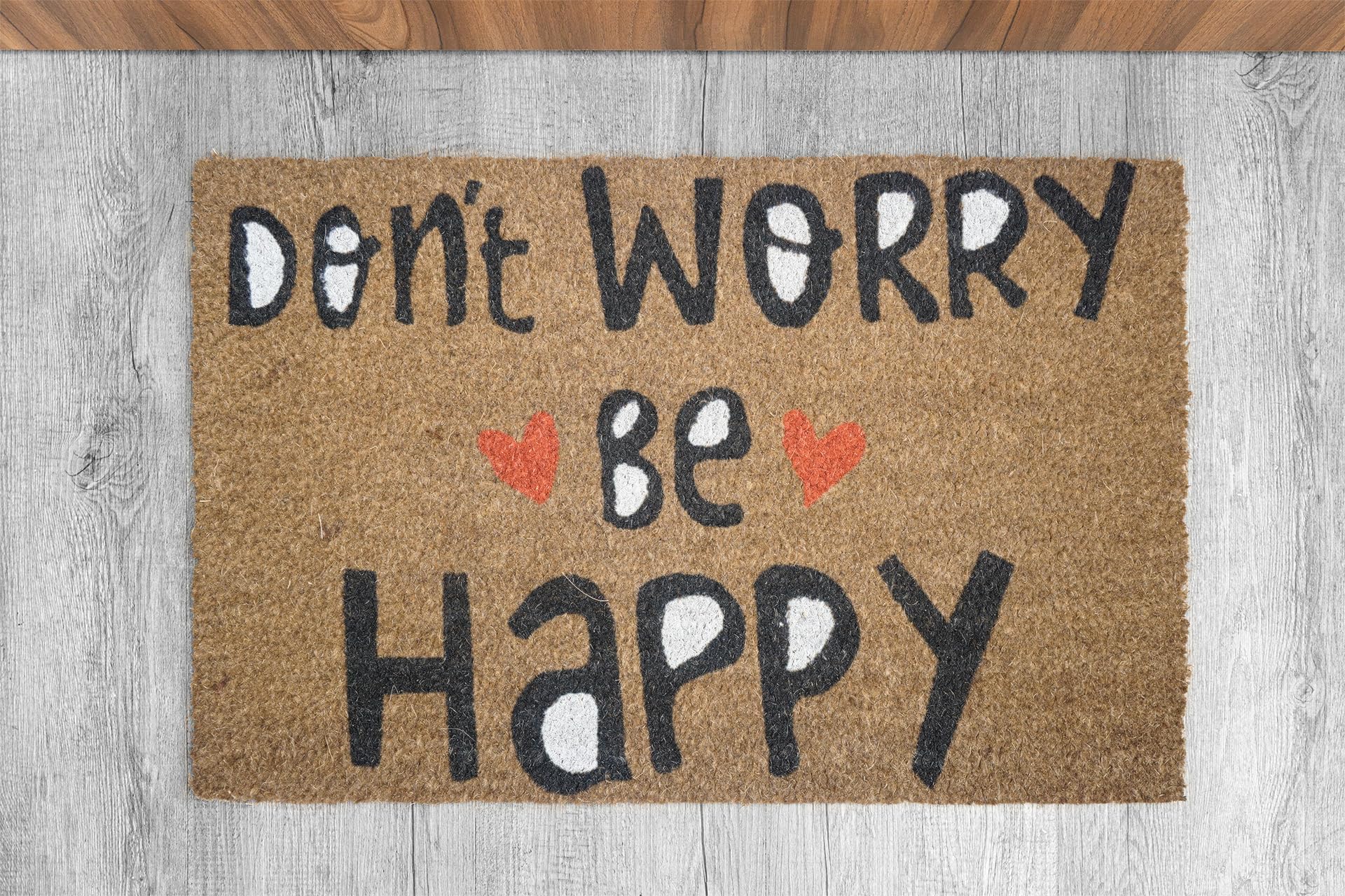 KOKO DOORMATS Zerbino di benvenuto per esterni, zerbino per ingresso esterno in fibra di cocco naturale con retro in PVC resistente, zerbino per esterni per la decorazione del portico, 43,2 x 76,2 cm