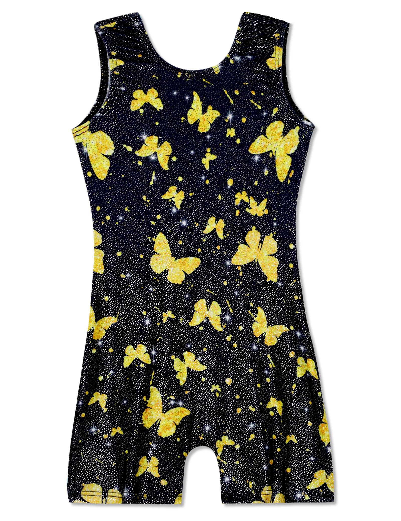 Domusgo Gymnastics Leotards for Girls Sparkly One Piece Biketard Size 1-10Y