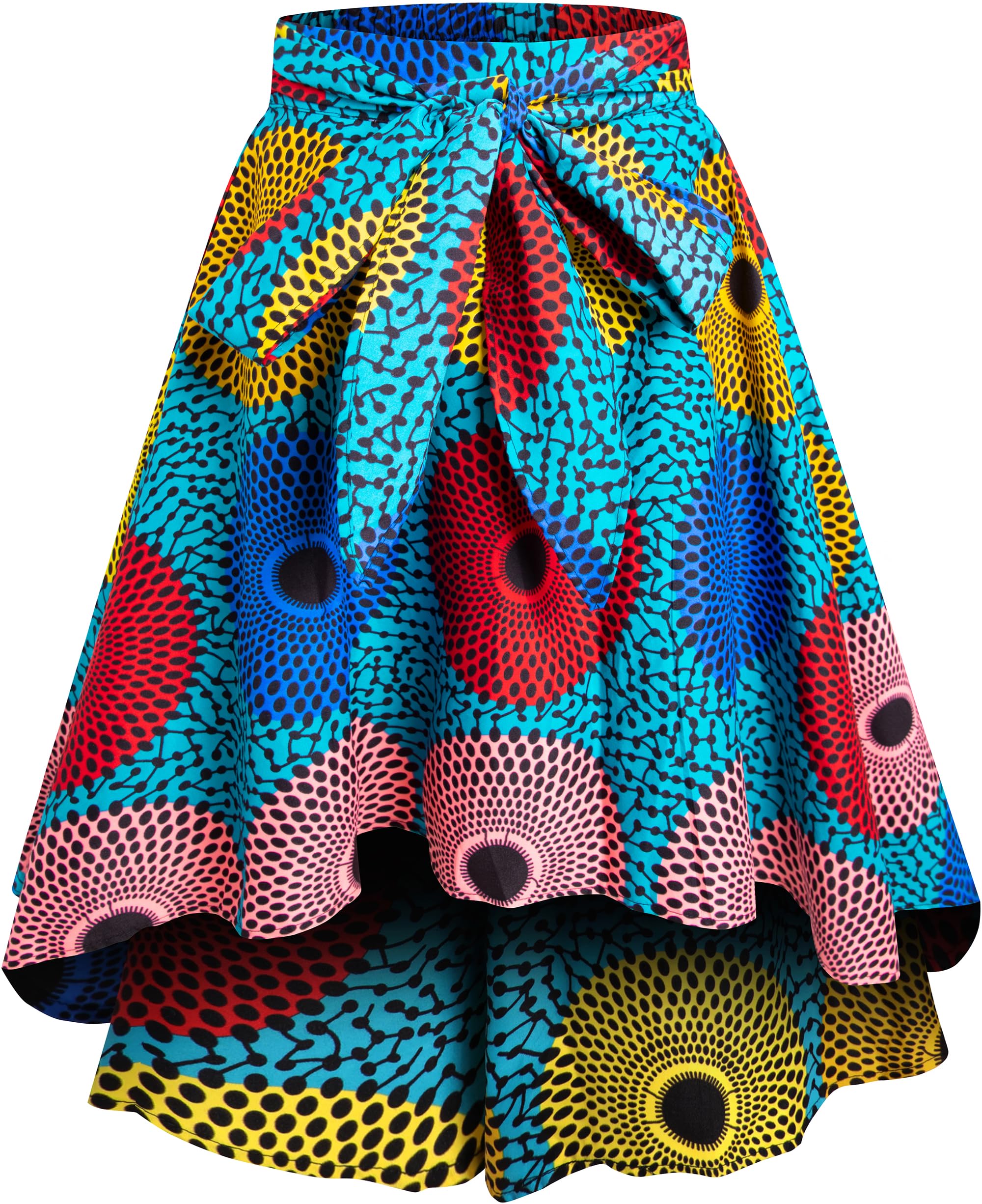 SHENBOLEN Women African Traditional Costume Flower Print Casual Dashiki Skirt