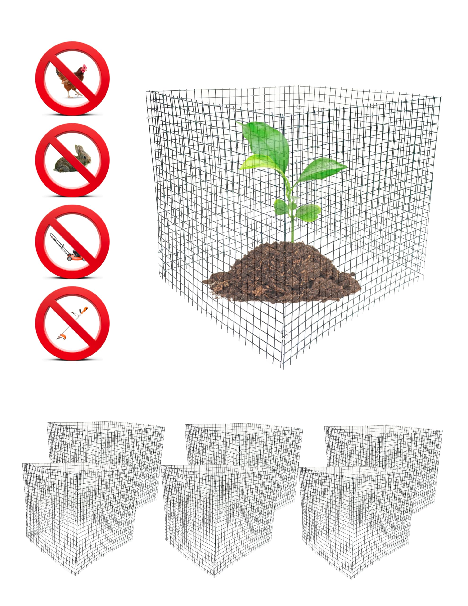 WiredWorks Small Wire Plant Protectors