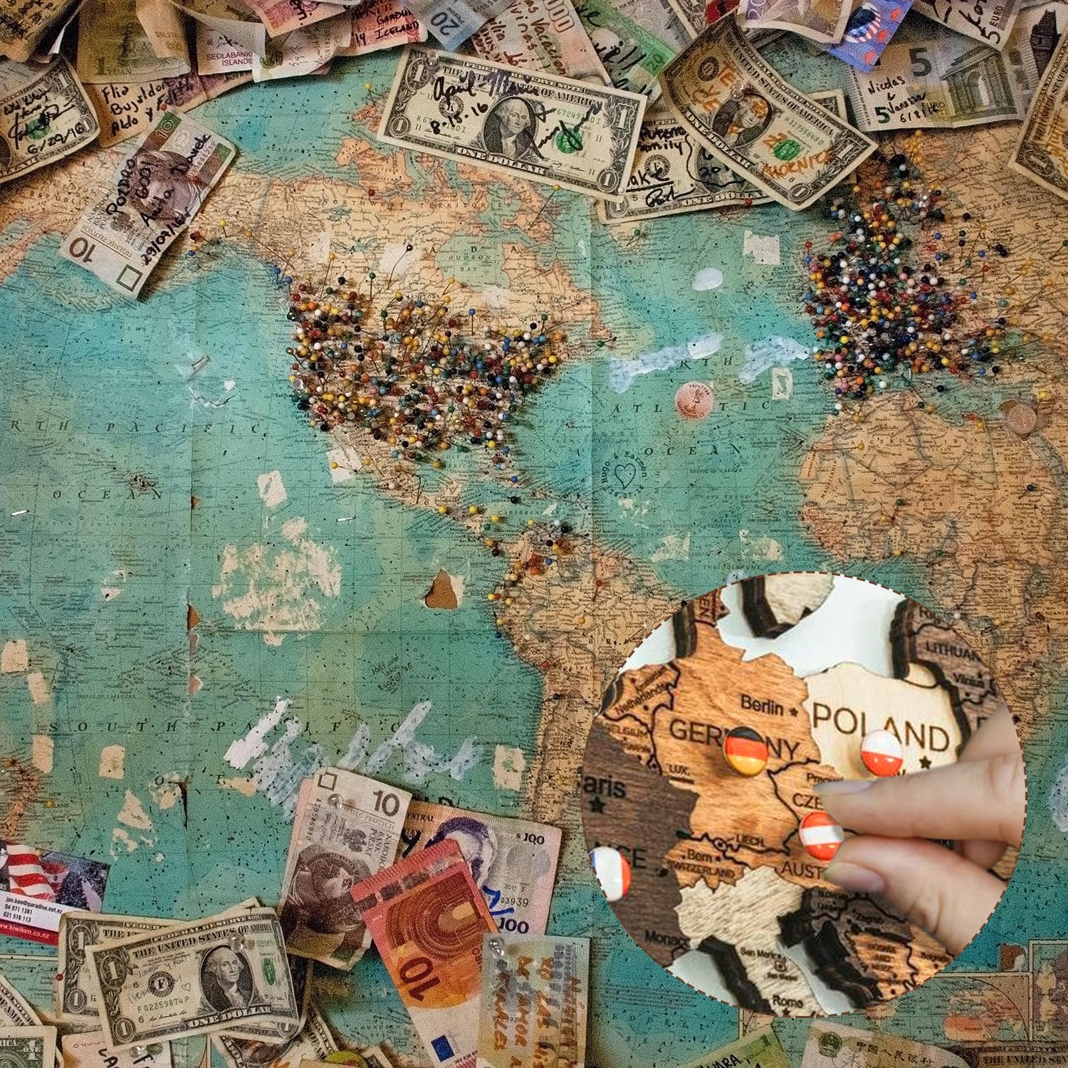 200 Pieces National Flag Push Pins Map Decorative Thumbtacks For - View #9