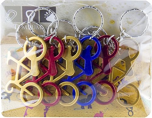 Miniatura 2 de SWATOM Abridor de botellas de bicicleta con llavero llavero cadena anillo accesorios 6 piezas