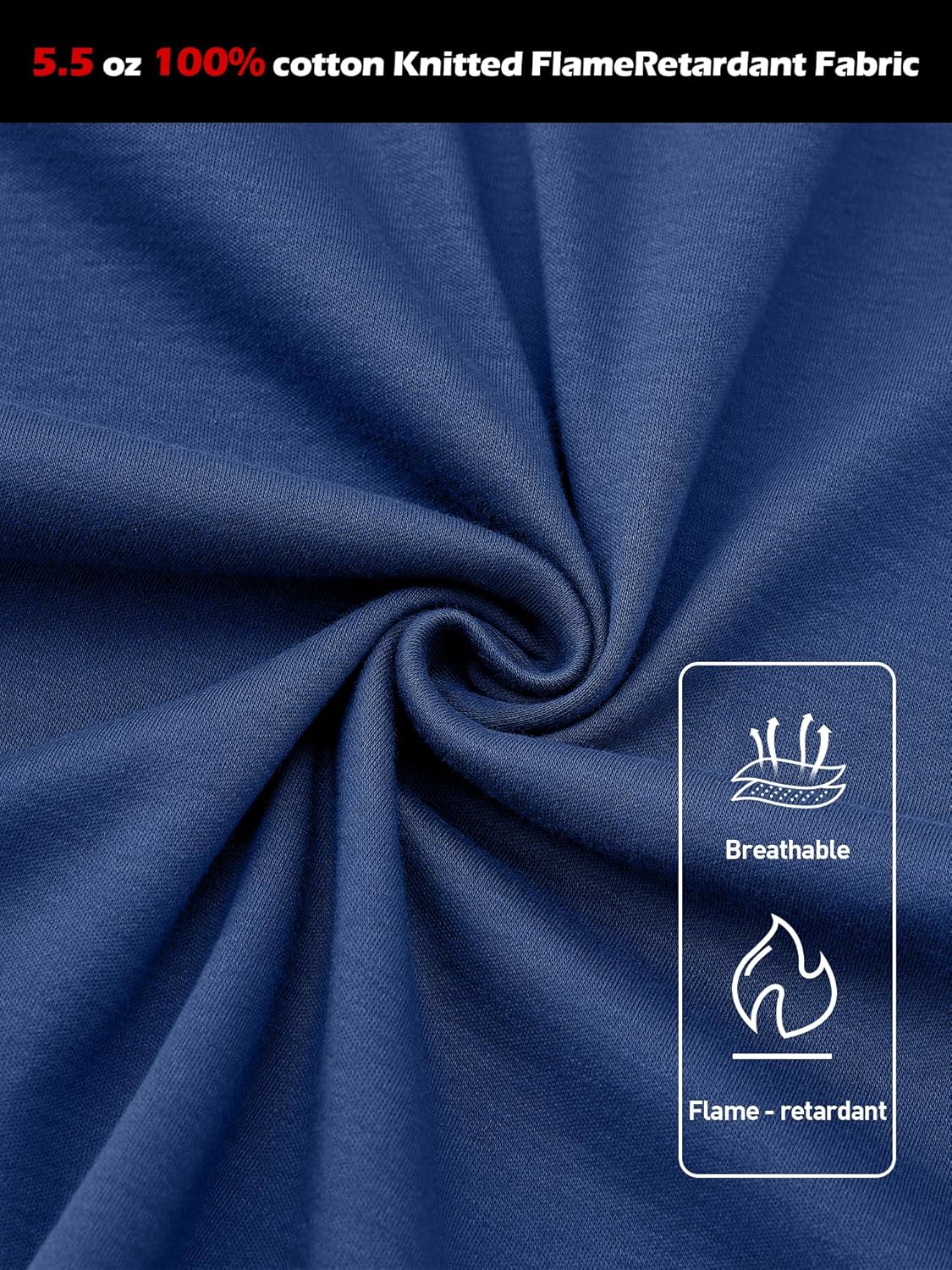 FR Shirts for Men 100% Cotton 5.5oz Lightweight NFPA2112/CAT2 Flame Resistant Shirts for Men Long Sleeve - Image 5