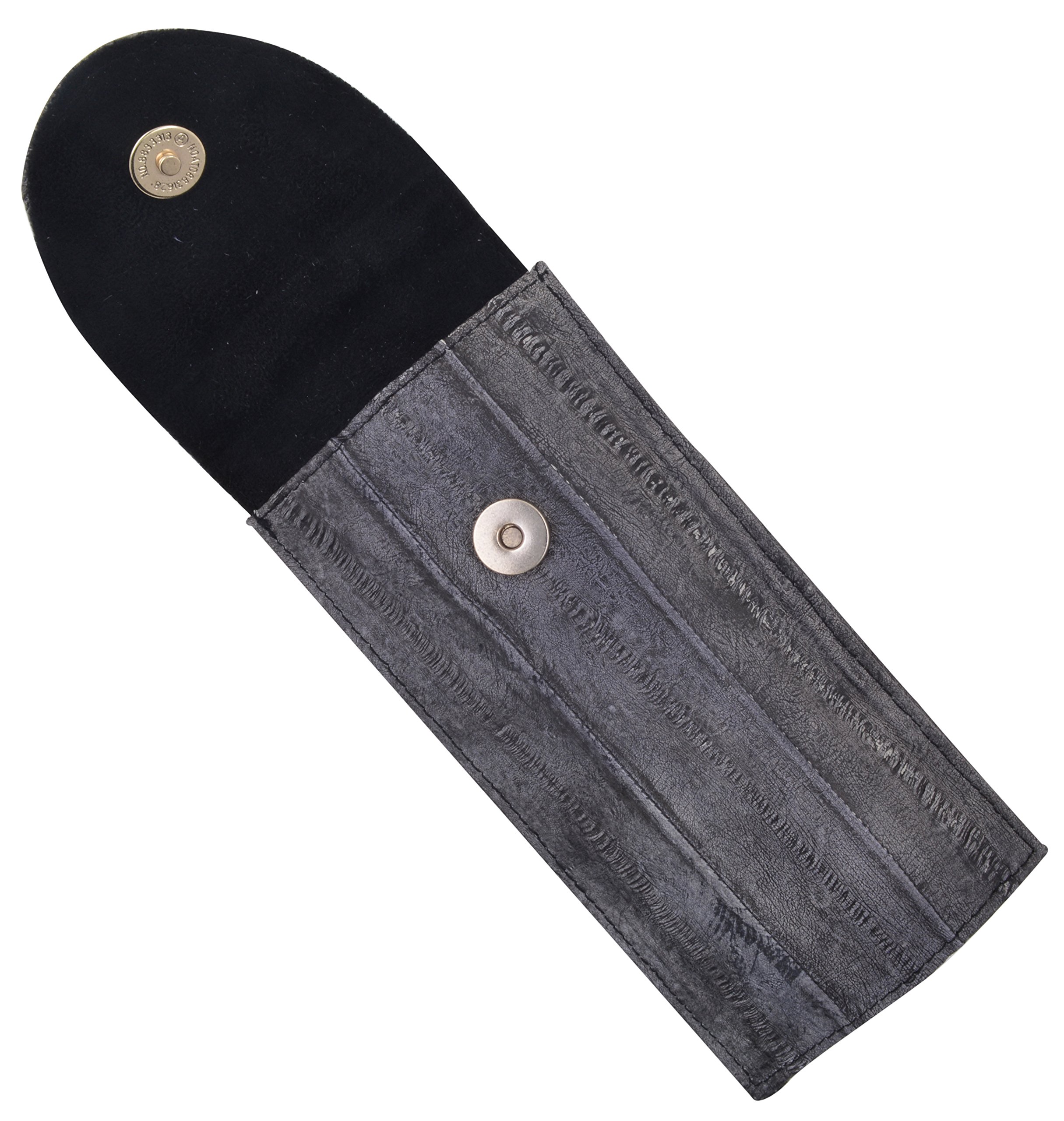 Funda impermeable de piel auténtica de anguila para gafas