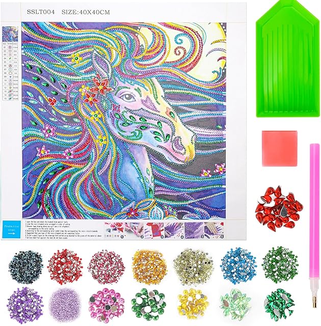 Tateangnik Presents for 8 9 10 11 Year Old Teenage Girls Boys Diamond Painting Gifts for 9 10 11 12 Year Olds Girls Kid Diamond Art Crafts for Kids 8-12 Paint by Numbers for Children Girl Games
