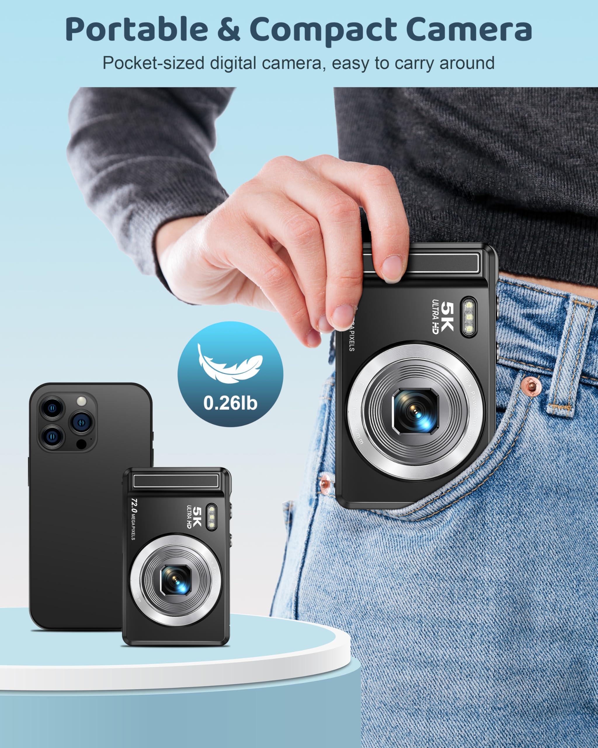 Amazon.com : 5K Digital Camera - 72MP UHD Digital Cameras