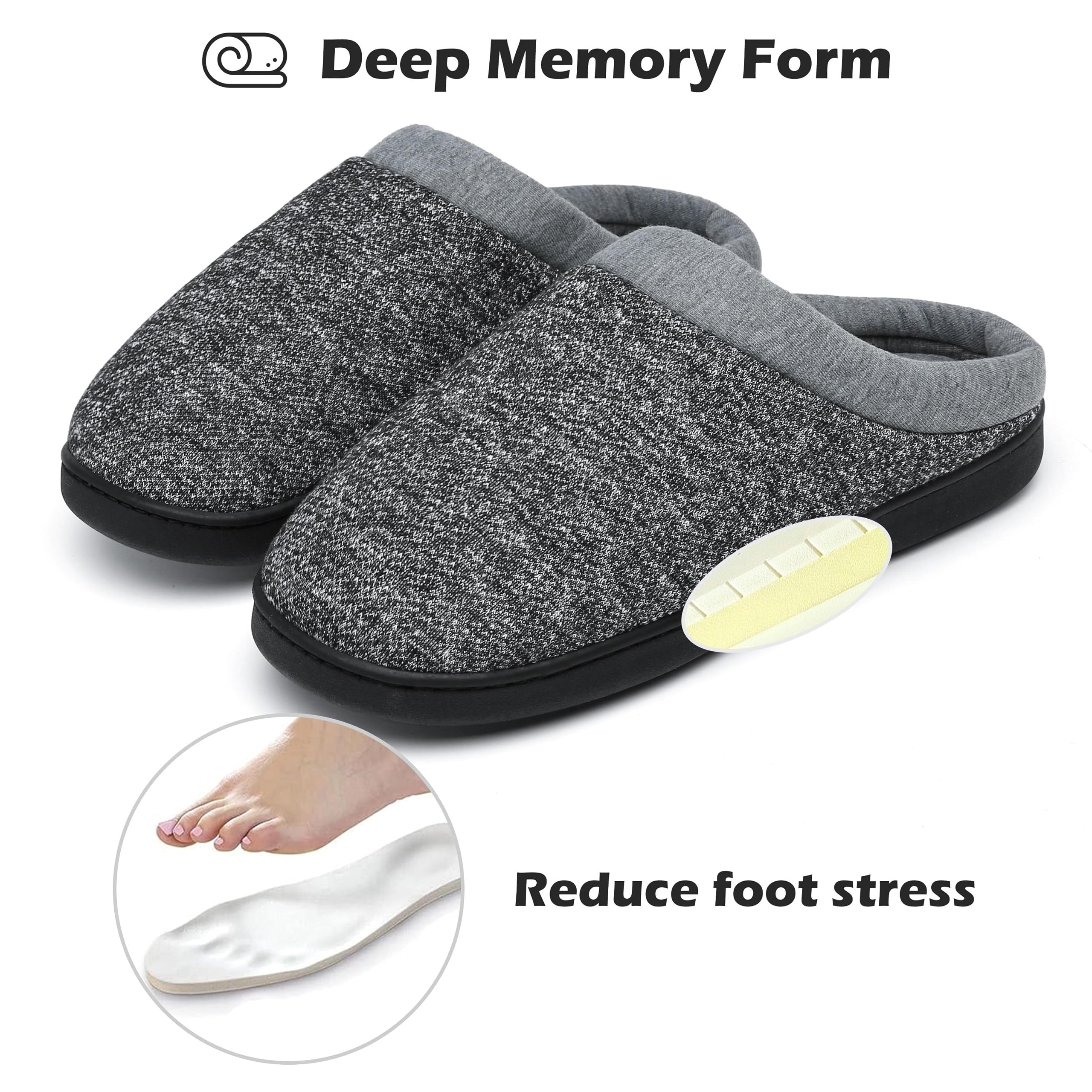 Mishansha Pantofole in Memory Foam per Uomo Donna Antiscivolo Ciabatte Invernali