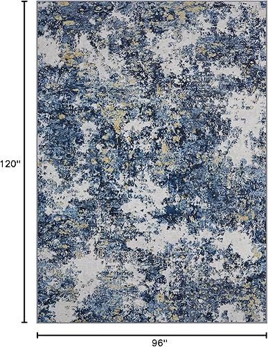 Miniatura 149 de Alfombra de área para sala de estar: alfombra lavable de 5 x 7 con respaldo antideslizante, no desprende pelo, resistente a las manchas, plegable