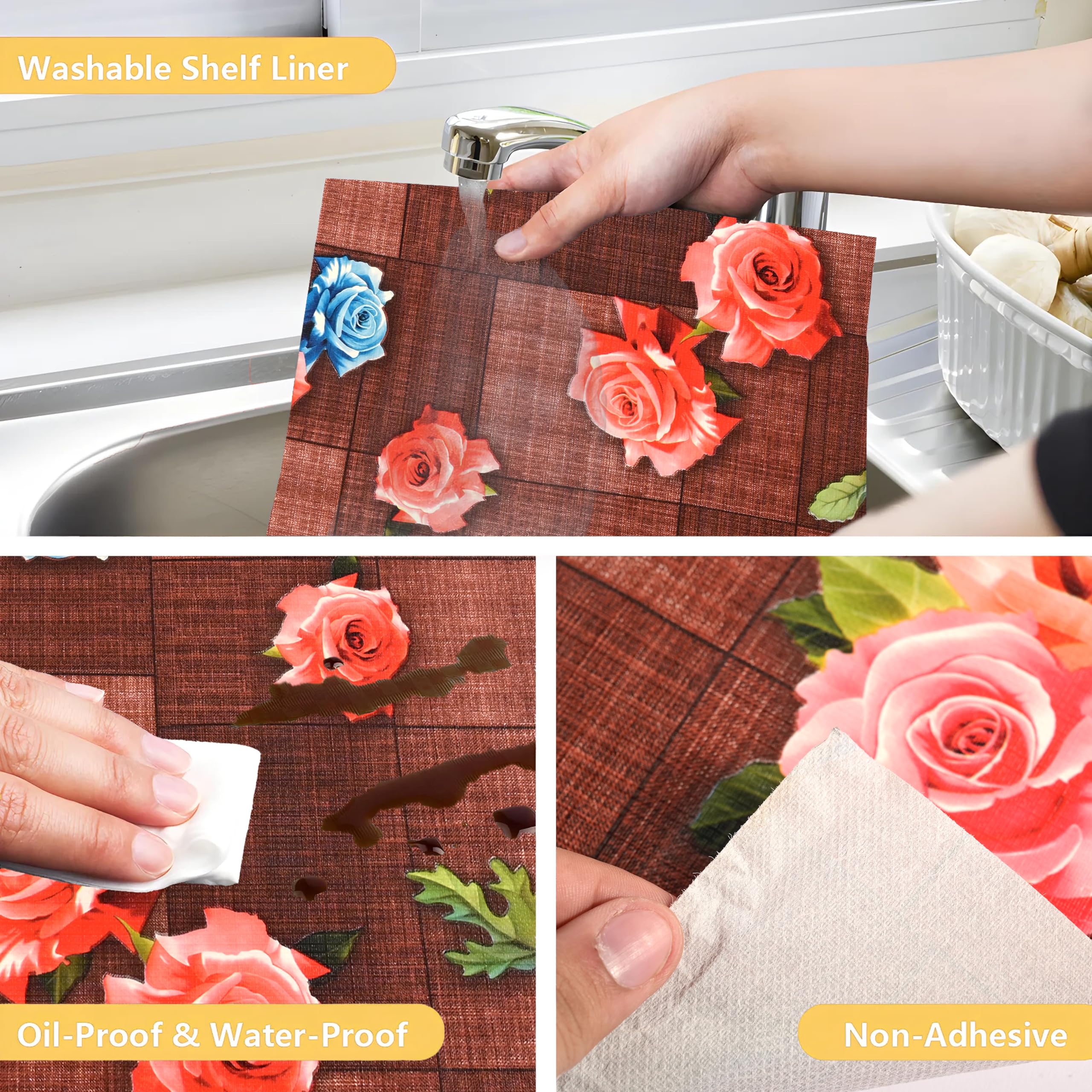 PVC Shelf Liner - Anti-Slip Kitchen Mats -6
