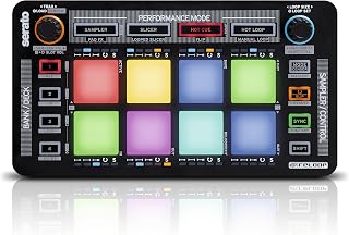 Reloop Neon - Add-on USB DJ controller with velocity-sensitive RGB performance drum pads, plug and play with Serato DJ, (black)