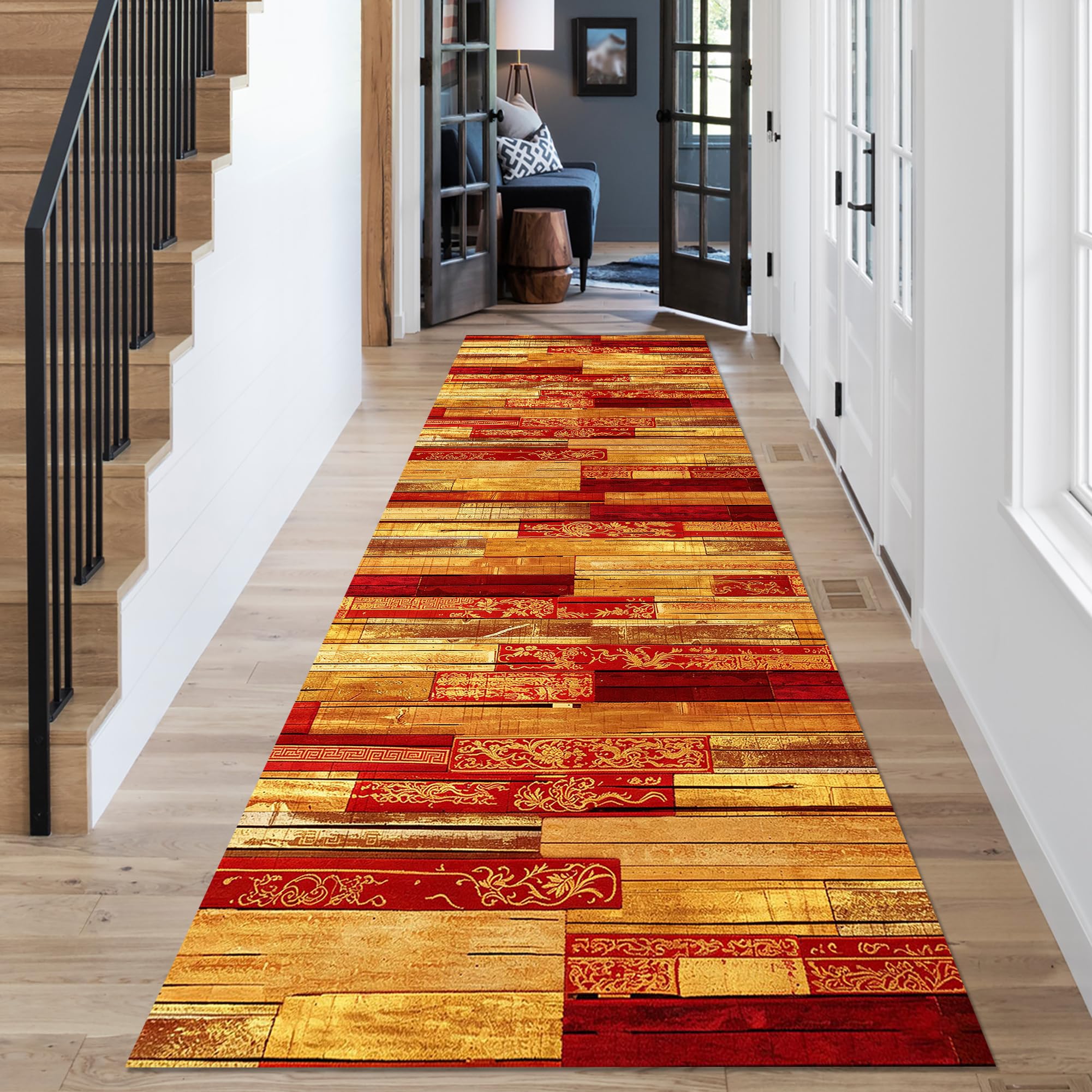 Dywan do przedpokoju antypoślizgowy zmywalny chłonny dywan kuchenny długi korytarz 50 x 450 cm dywan wejście do salonu dywaniki do sypialni wejścia wycieraczka do kuchni sypialni