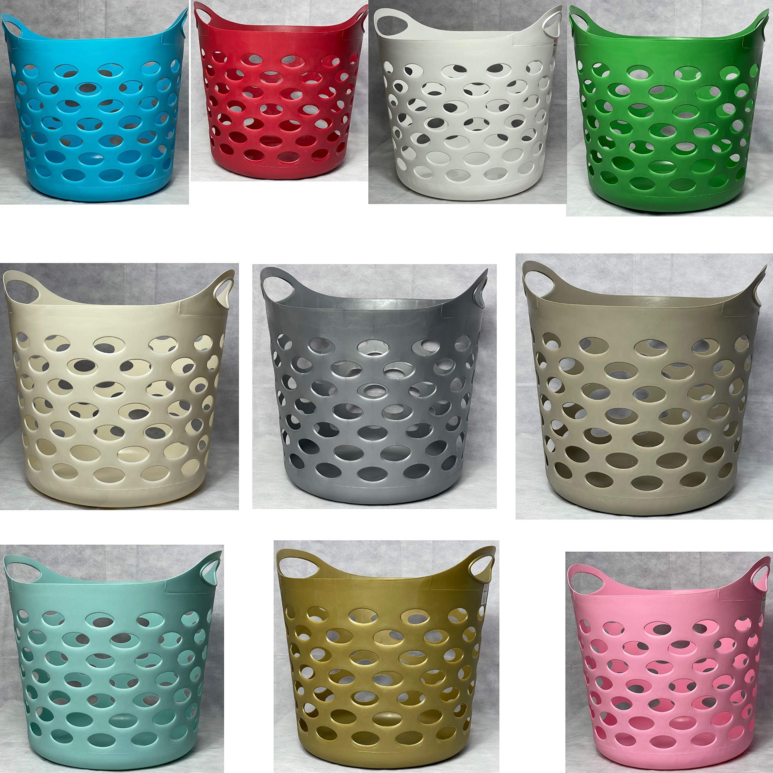 40 LITRE LTR LARGE LAUNDRY BASKET STORAGE TUB FLEXI BUCKET BASKET