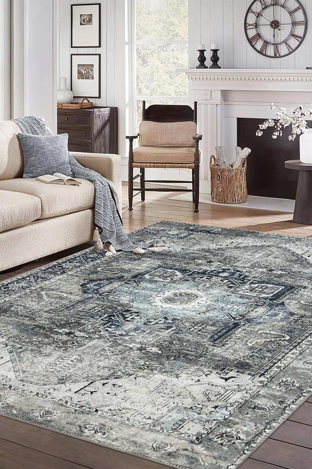 Keen Home Design 36"x60" Rug - Machine Washable Entry Rug with Non-Slip Backing, Ideal for Enteryway, Kitchen, Bathroom, Laundry Room - Vintage, Easy Clean, Durable, Low Pile - (3' x 5') - Image 4