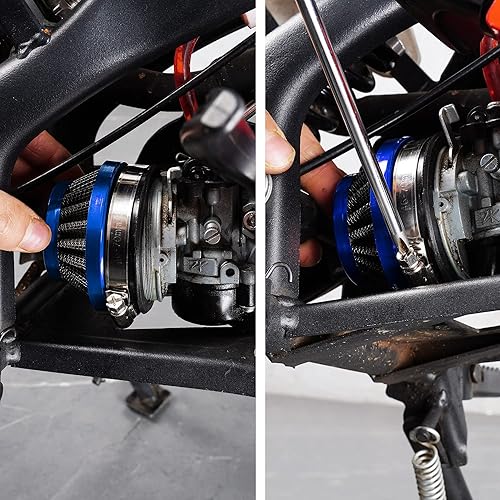 Miniatura 4 de RUTU Filtro de aire universal para motocicleta de 1.32 pulgadas a 2.47 pulgadas, filtro universal para ATV ir filtro para motocicleta de bolsillo