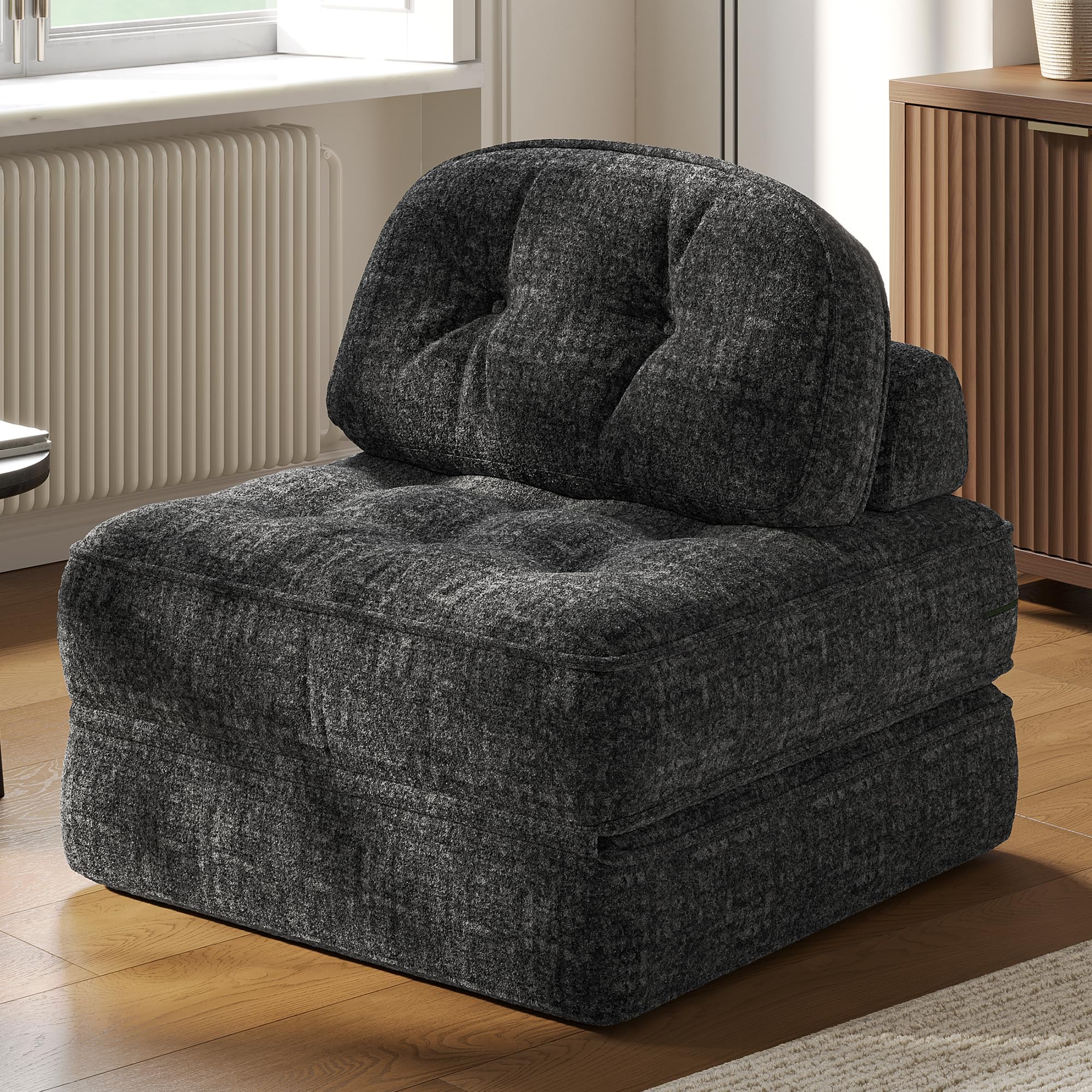 Dowinx Folding Sofa Bed with Pillow Small Convertible Comfy Couch Bed for Adults Home Lounge and Gaming Modern