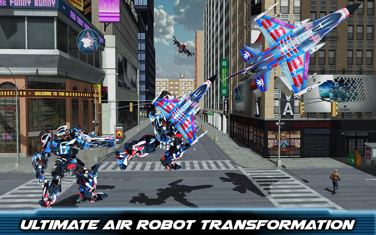 Air Plane Robot War F 16 Air Force Fighter Jet Robot Games Fly US 