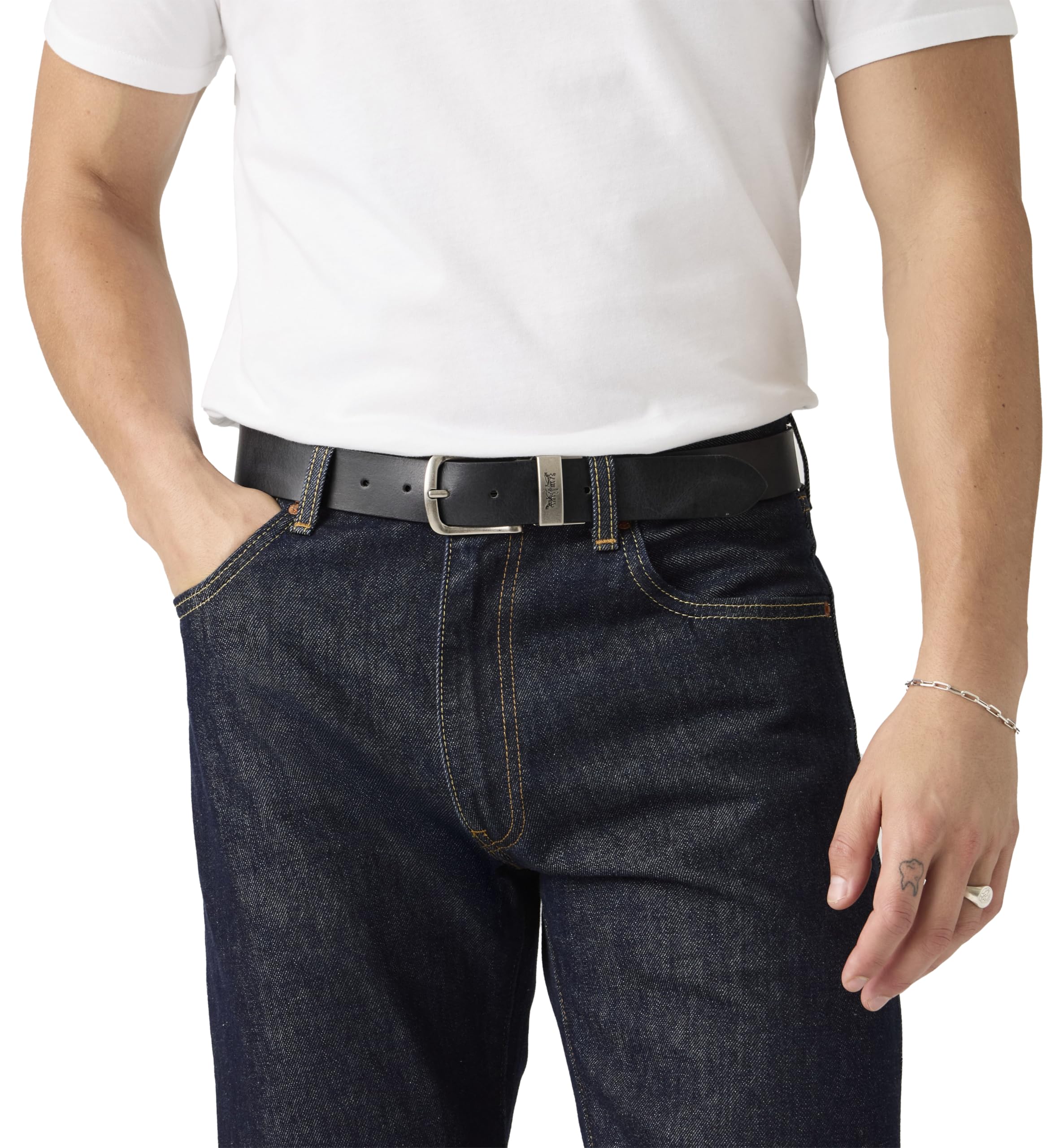 Levi's Men's Lfa Lm Belts Reversible APPAREL_BELT, Caviar, 95