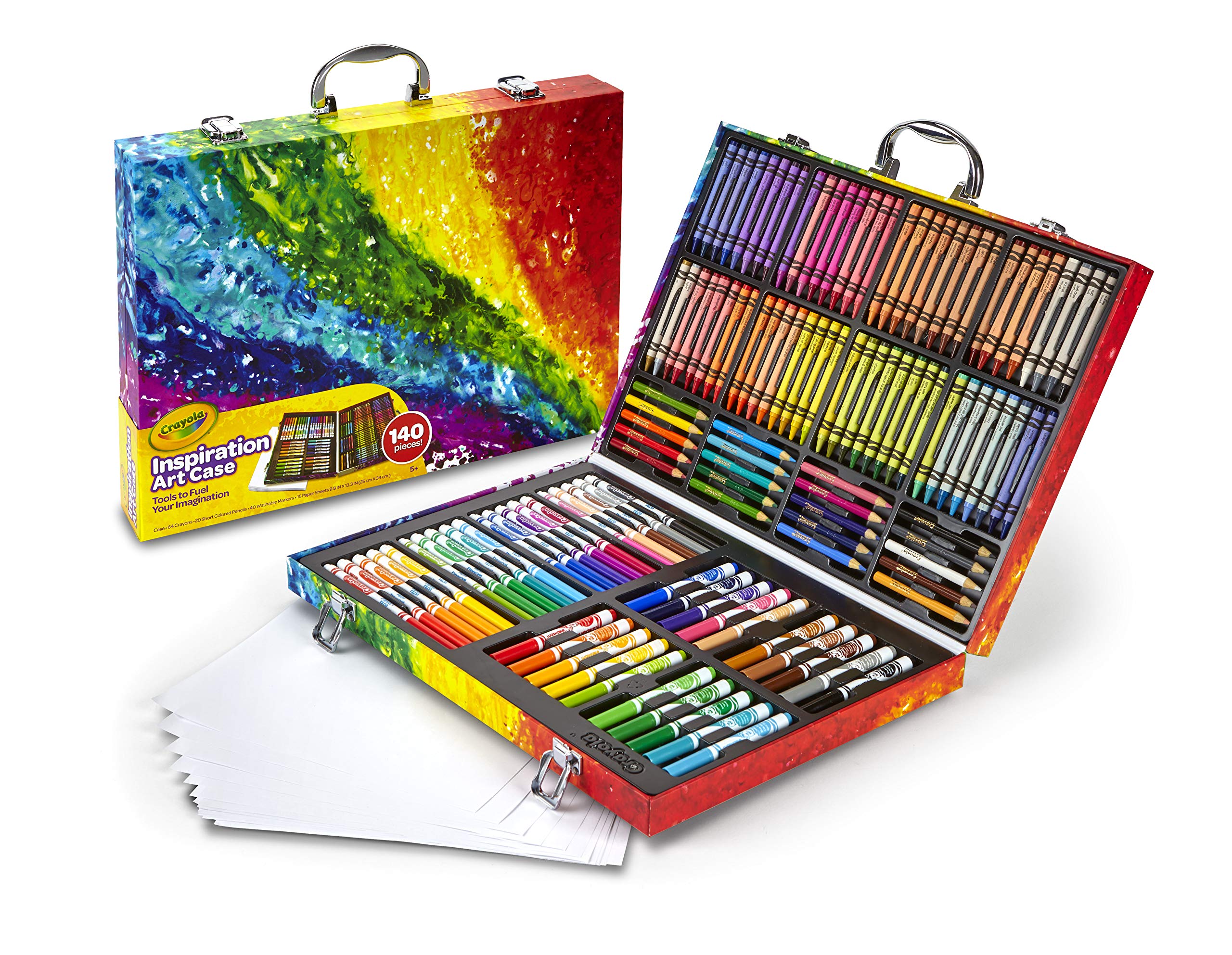 CRAYOLA Inspiration Art Case 140 Pieces Age 5 of Colouring Fun Includes Crayons Markers Pencils Paper Ideal for Kids Aged 5 Amazon Toys Games