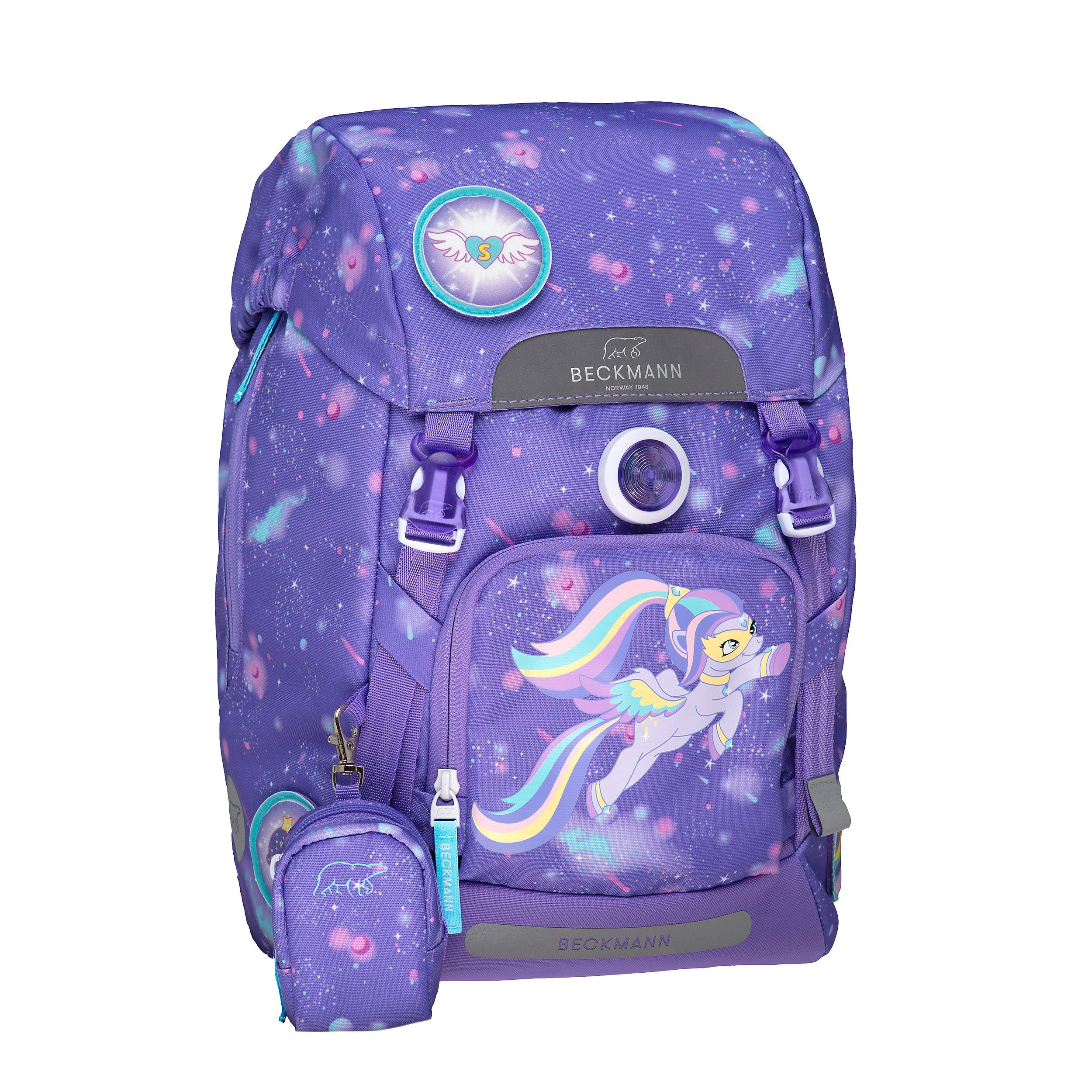 Beckmann of Norway Classic 22 Liter Schulranzen Set 4tlg. 1. Klasse, Beckmann Farbe:Super Pony