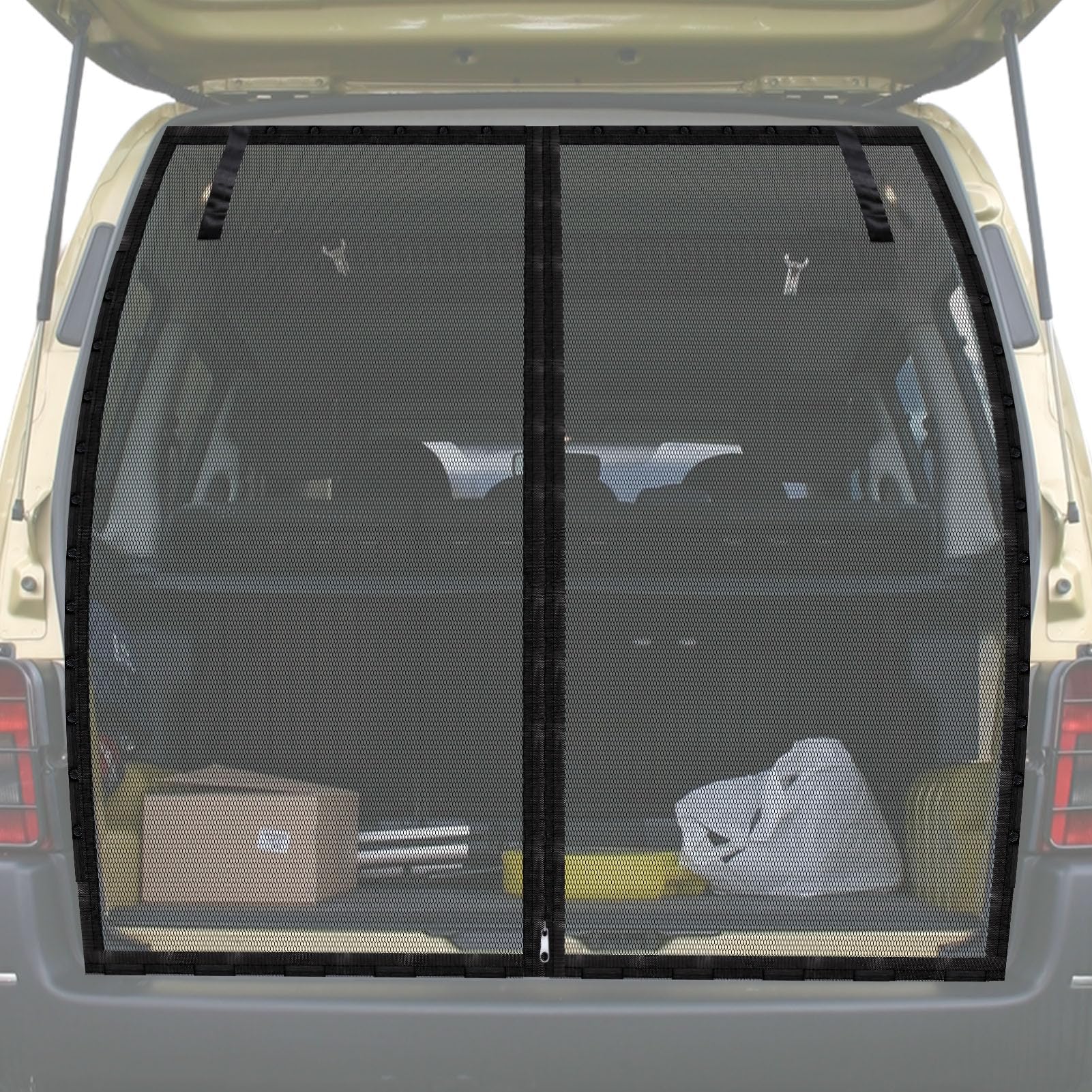 Woniyal 1Pcs Rear Tailgate Mesh Screen for Ford Transit Custom SUV Anti-Mosquito Net Breathable Camping Tent Curtain Shade