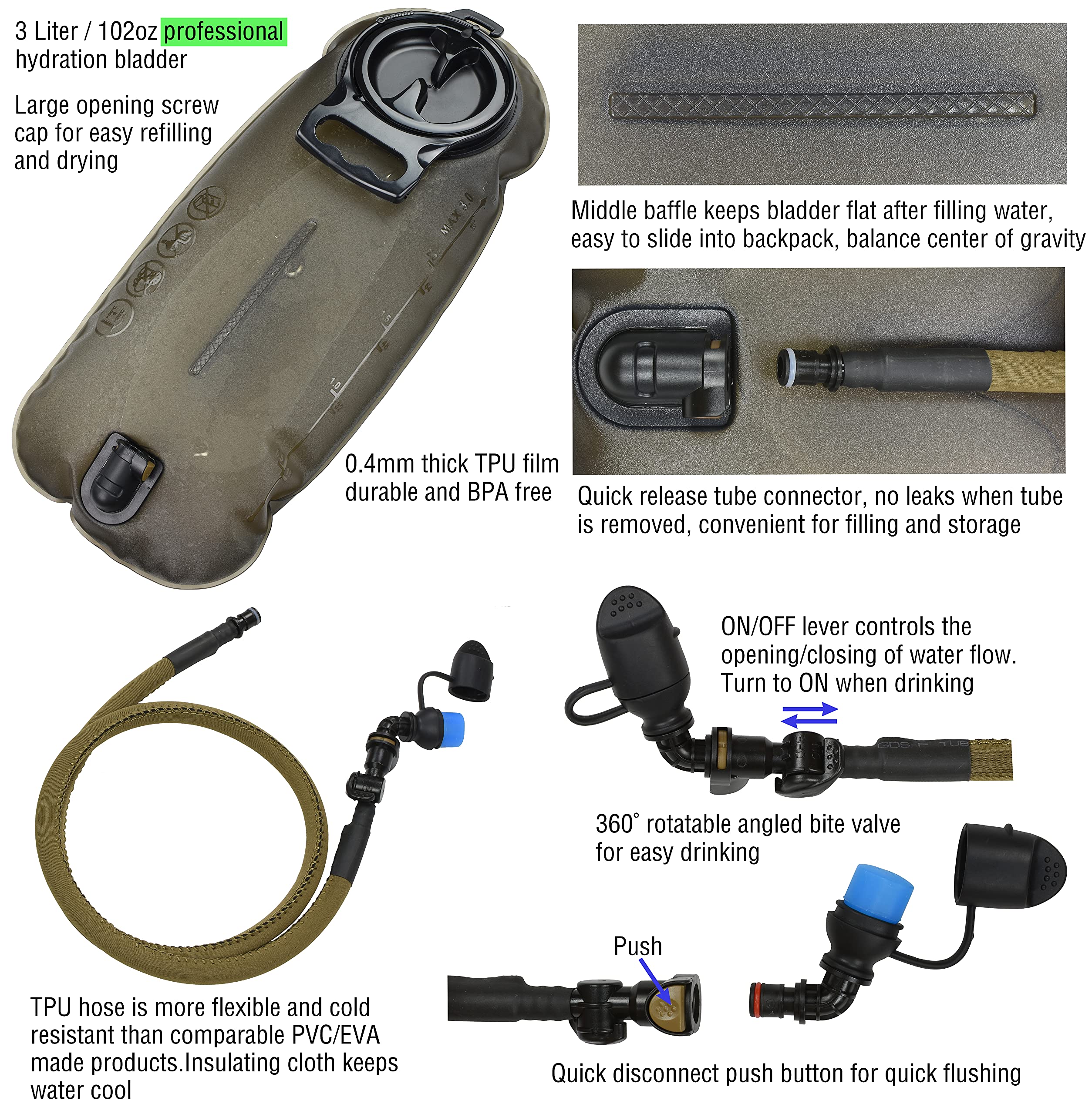 marchway tactical molle hydration pack backpack