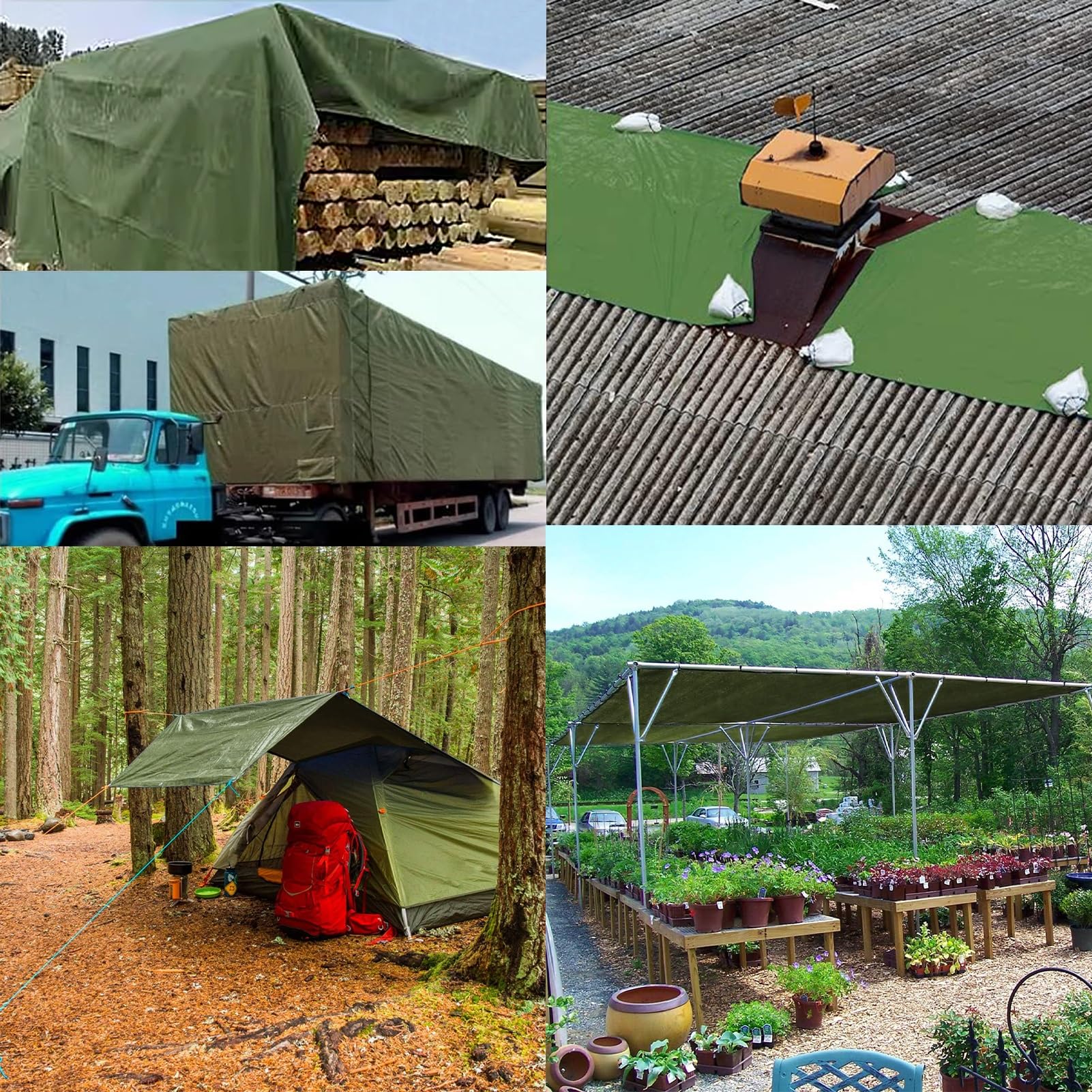 Telo Impermeabile Resistente 1x1.5m 1.2x1.5m 2x3m 3x4m 3x6m 4x6m Telo di Copertura in Tela Impermeabile al 100%, Telo di Fondo Pieghevole Tenda Antipioggia, Verde (Size : 1x3.5m)