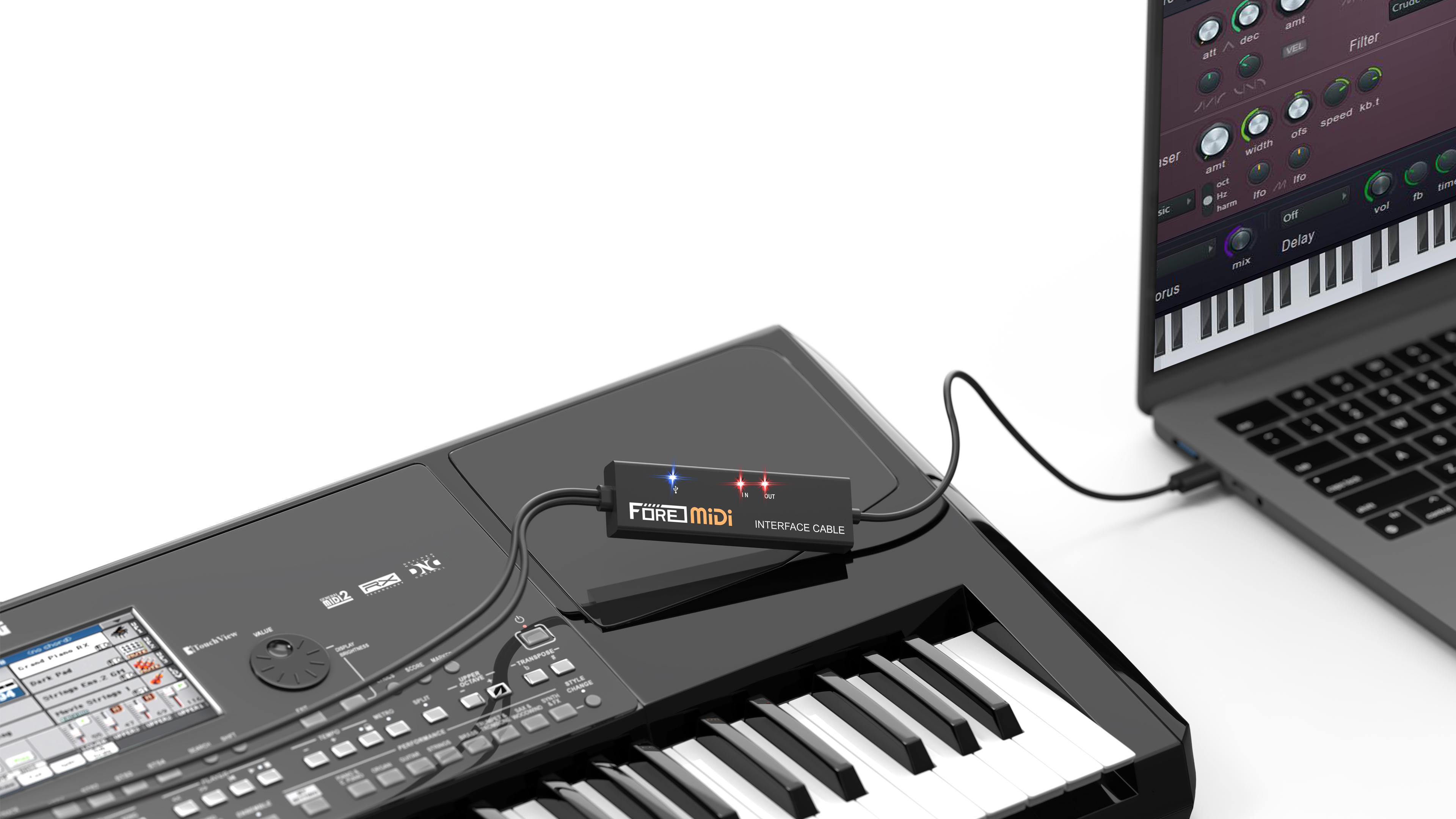 Amazon.com: FORE MIDI to USB Interface Compatible with USB Type-C