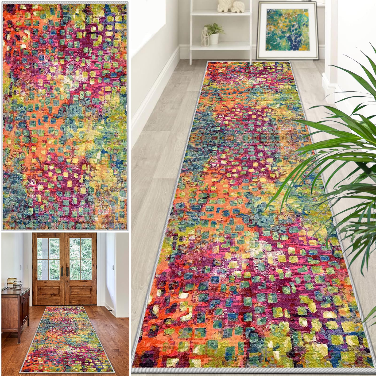 Tappeto Passatoia Corridoio Antiscivolo per Cucina 60 x 500 cm