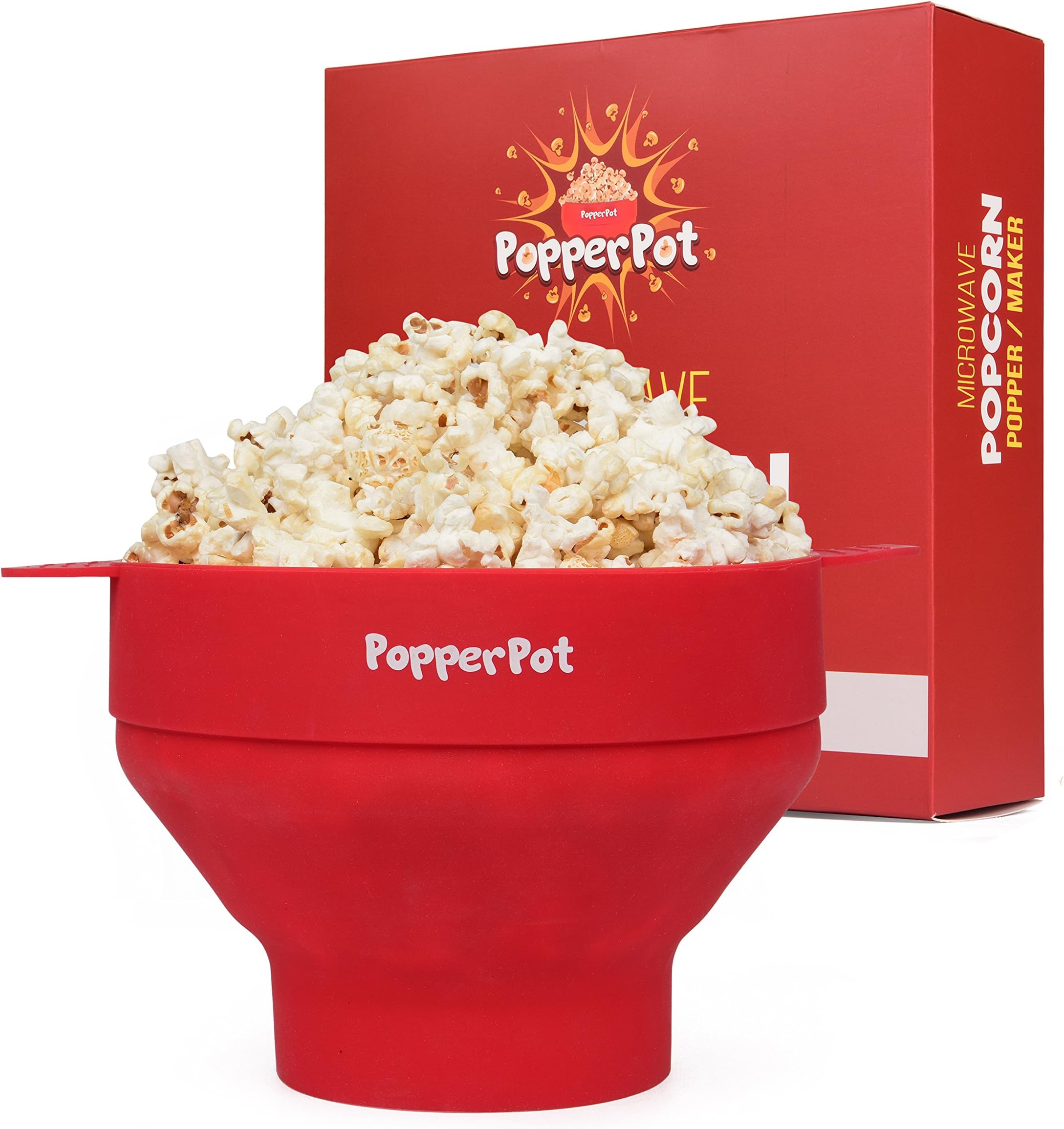 โ Microwave Popcorn Maker โ Collapsible for Easy Storage โ Popcorn Popper with Handles & Lid โ Made from BPA & PVC Free Silicone โ Healthy Popcorns Ready in 3 minutes