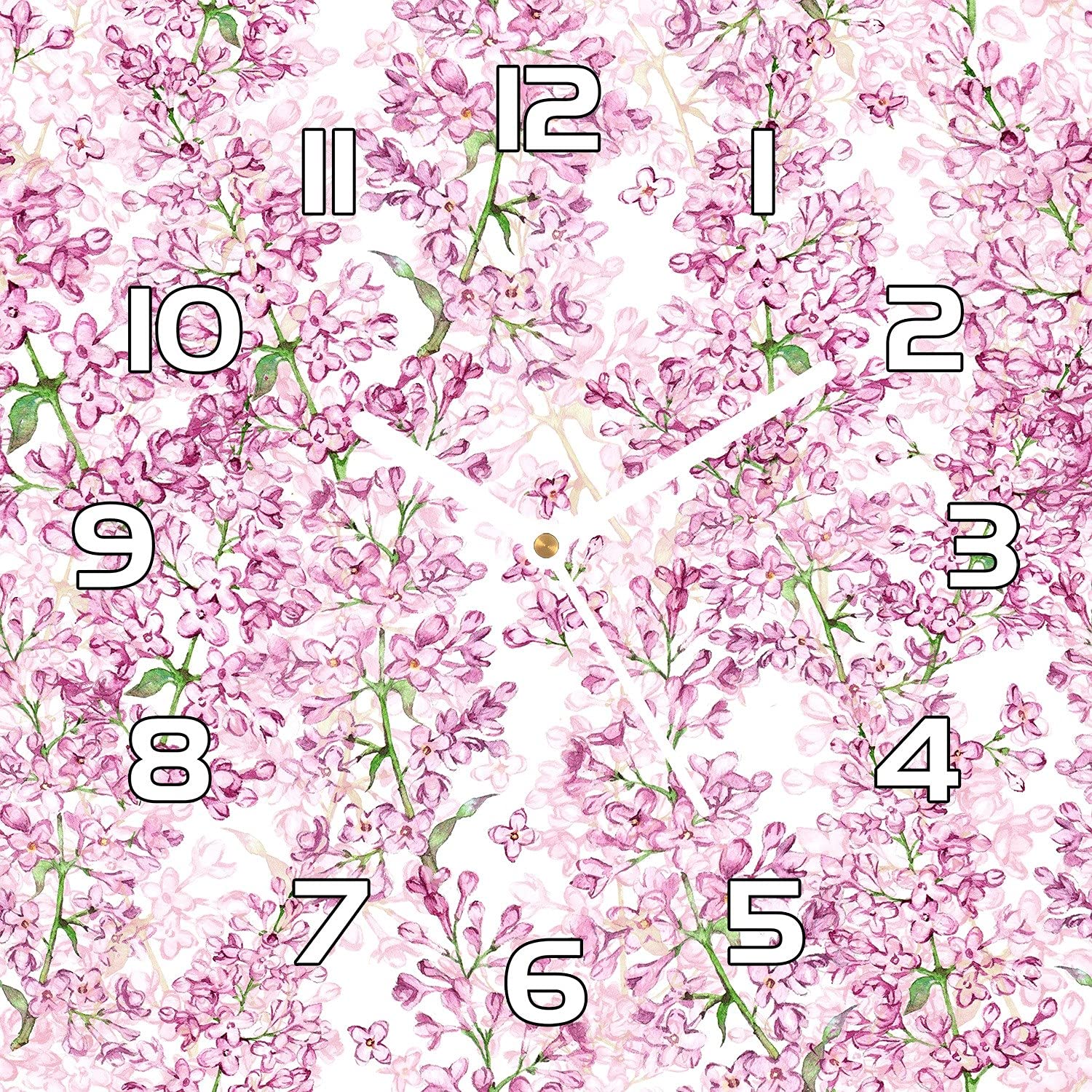 Horloge en verre Coloray Lilas Blossom pour une déco murale douce