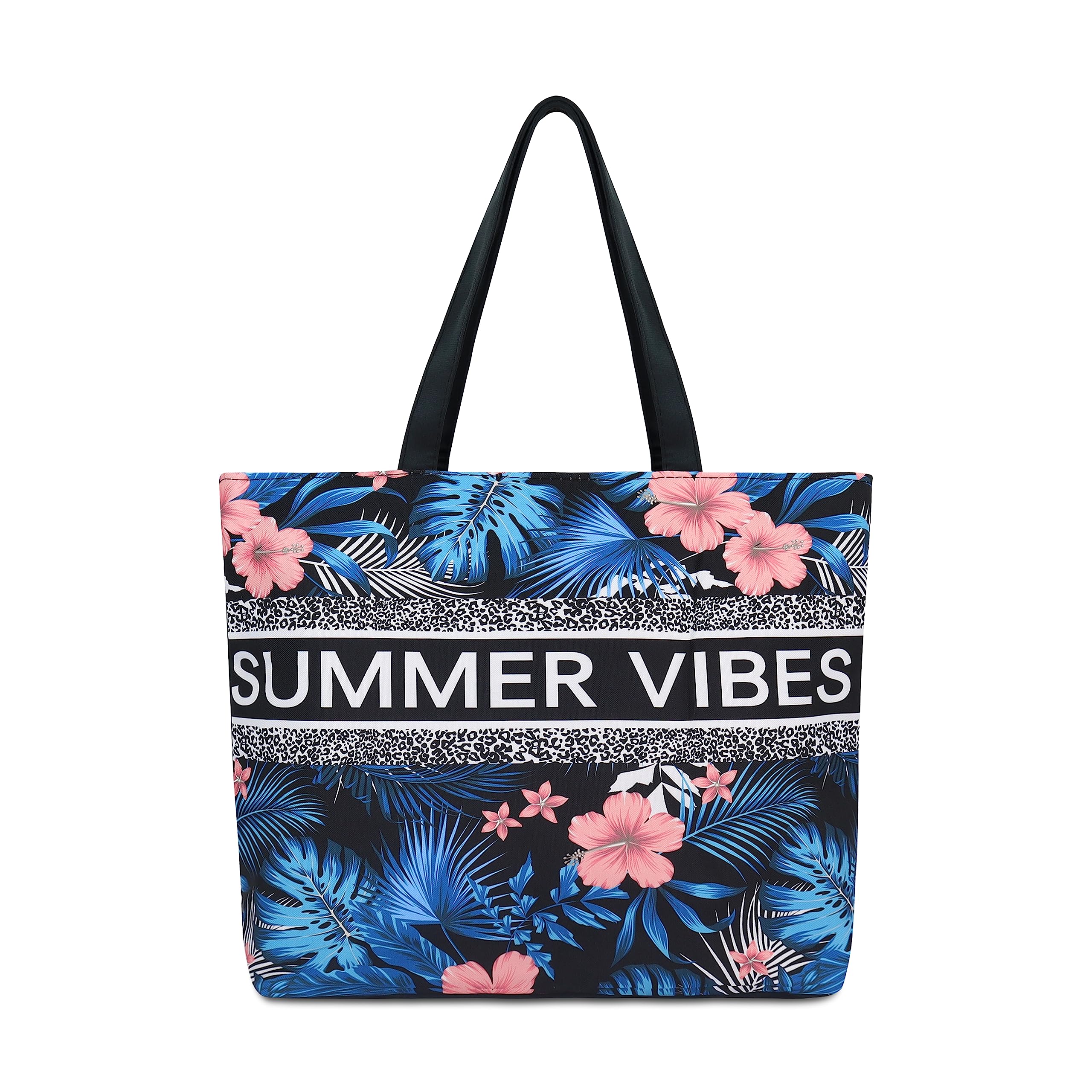 nfi essentials Canvas Printed Tote Bag for Women with Zipper, Casual Handbag Shopping, Tote Grocery Portable Bag Eco-friendly Hobo Bag, Travel, Work, Beach, Office, College-picture-11