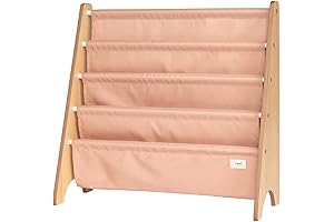 3 Sprouts Recycled Fabric Kids Bookshelf for Ages 1-3