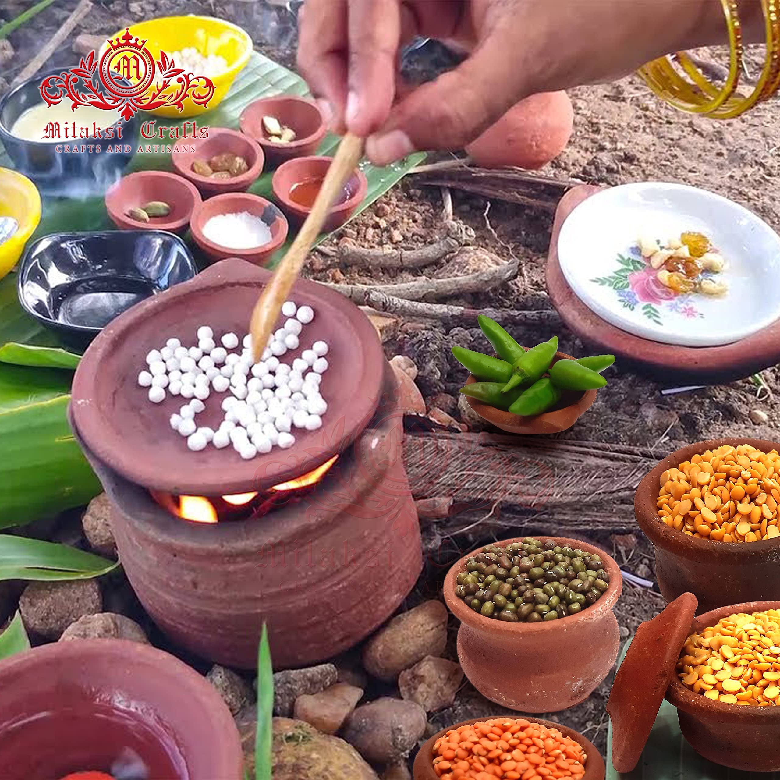 Mitaksi Crafts Miniature Cookware 14 Pieces Creative Tiny Foods