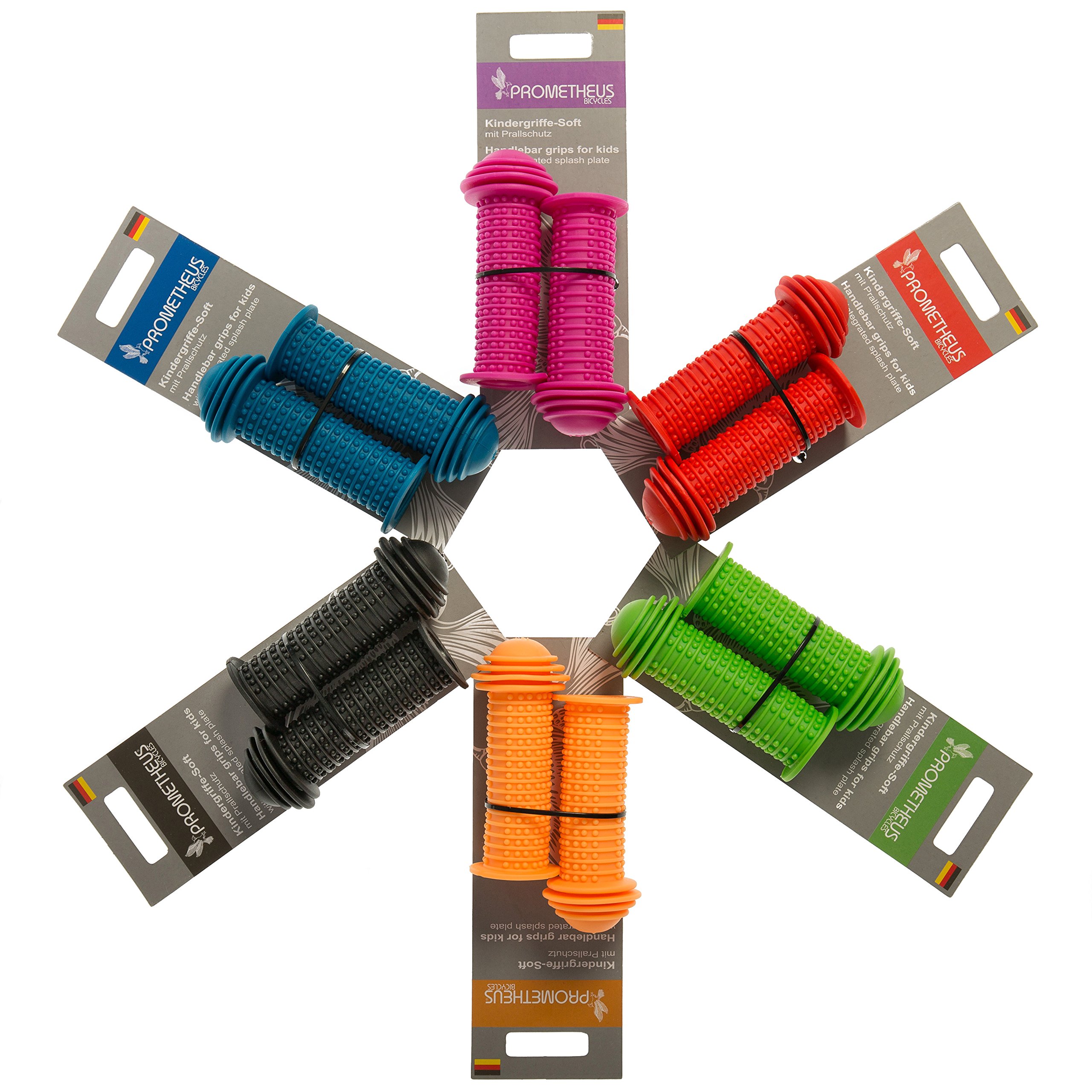 Paire De Poignées De Vélo En Caoutchouc Antidérapantes - Pour Enfants, Couleurs Assorties