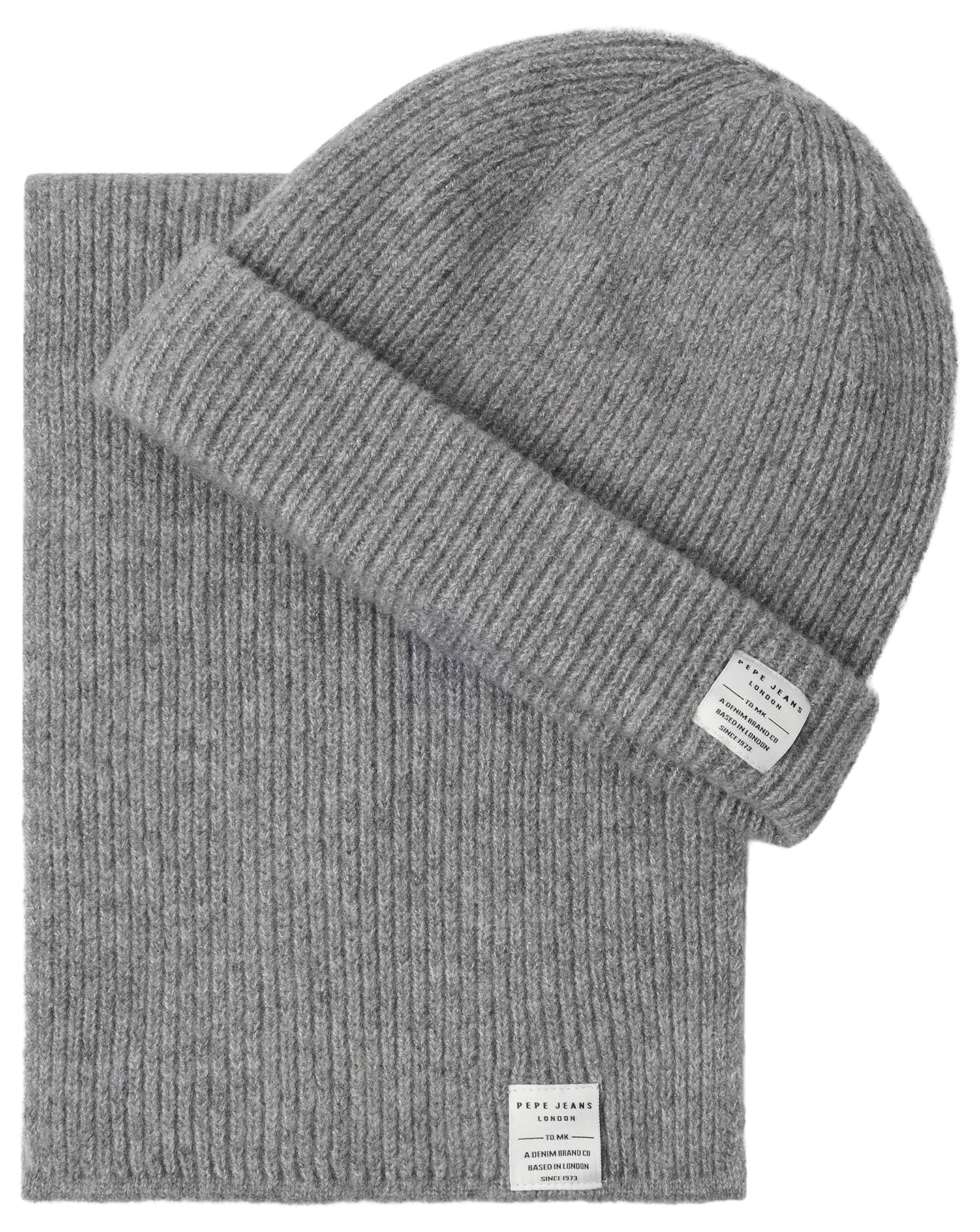 Pepe Jeans EDWARD SET - Bufanda para hombre, color gris oscuro marga, talla única, Gris (Gris Oscuro Marga), Taille unique