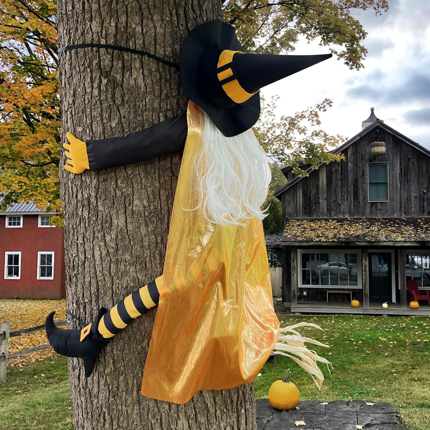 Giiffu 53" Crashing Witch into Tree Halloween Outdoor
