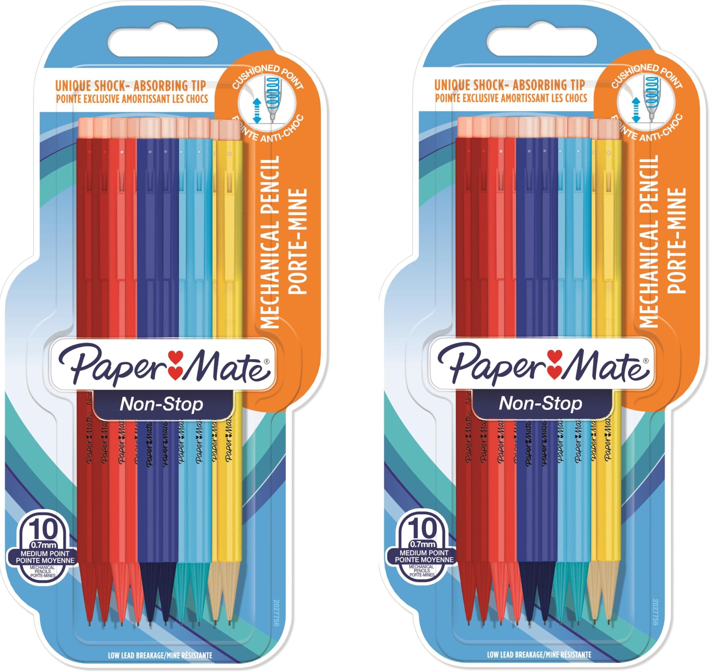 Non Stop Mechanical Pencil HB 0.7mm - Assorted Colours (Pack of 20)