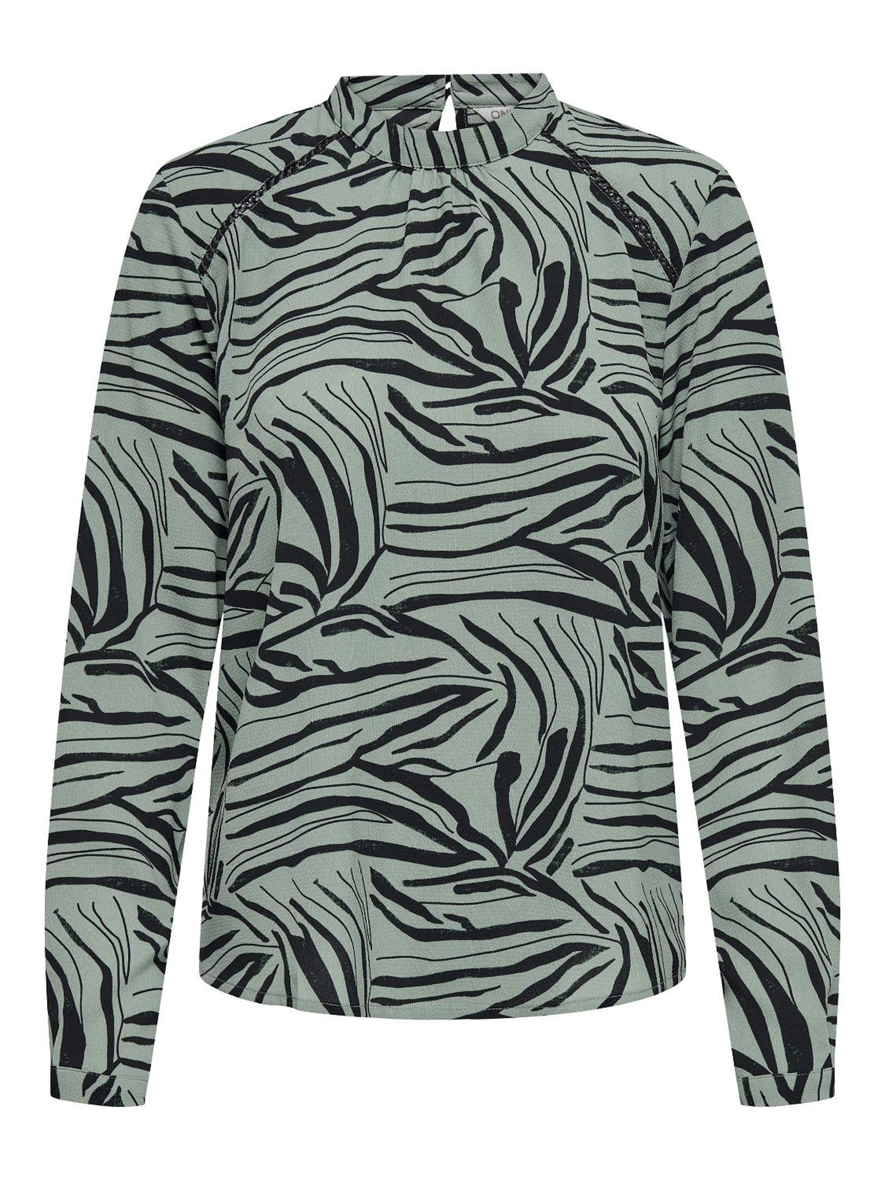 ONLY Women's Onlnew Mallory L/S Blouse AOP WVN Noos